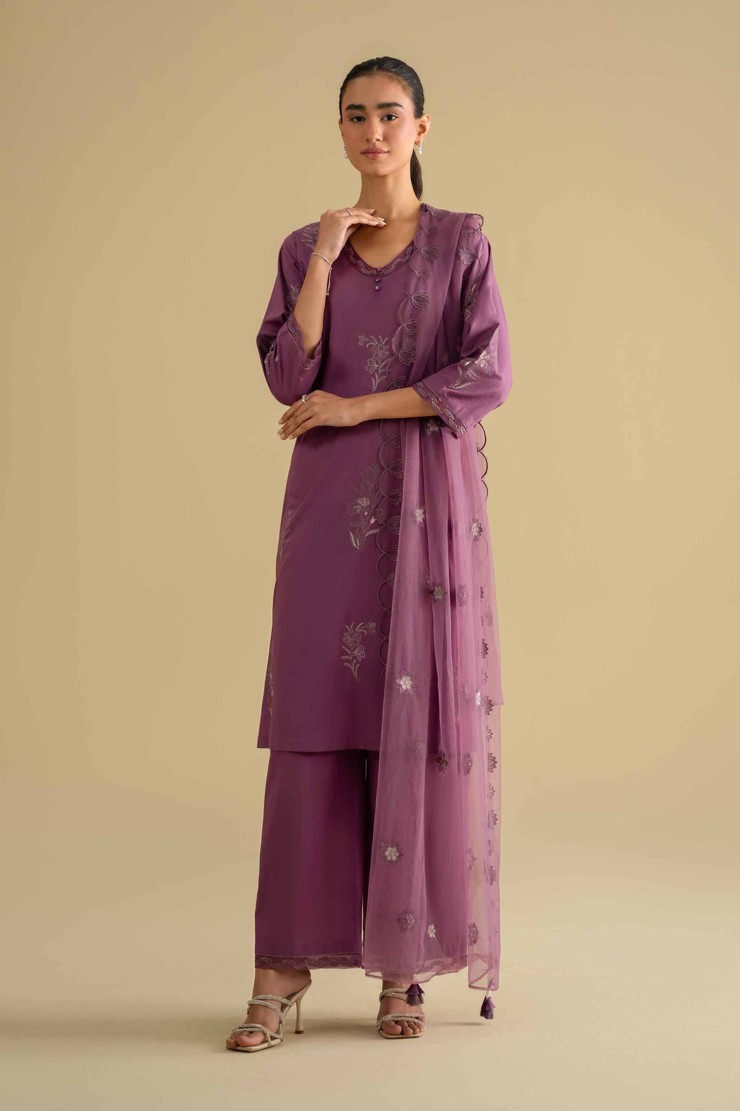3 Piece - Embroidered Suit - KFE26-131