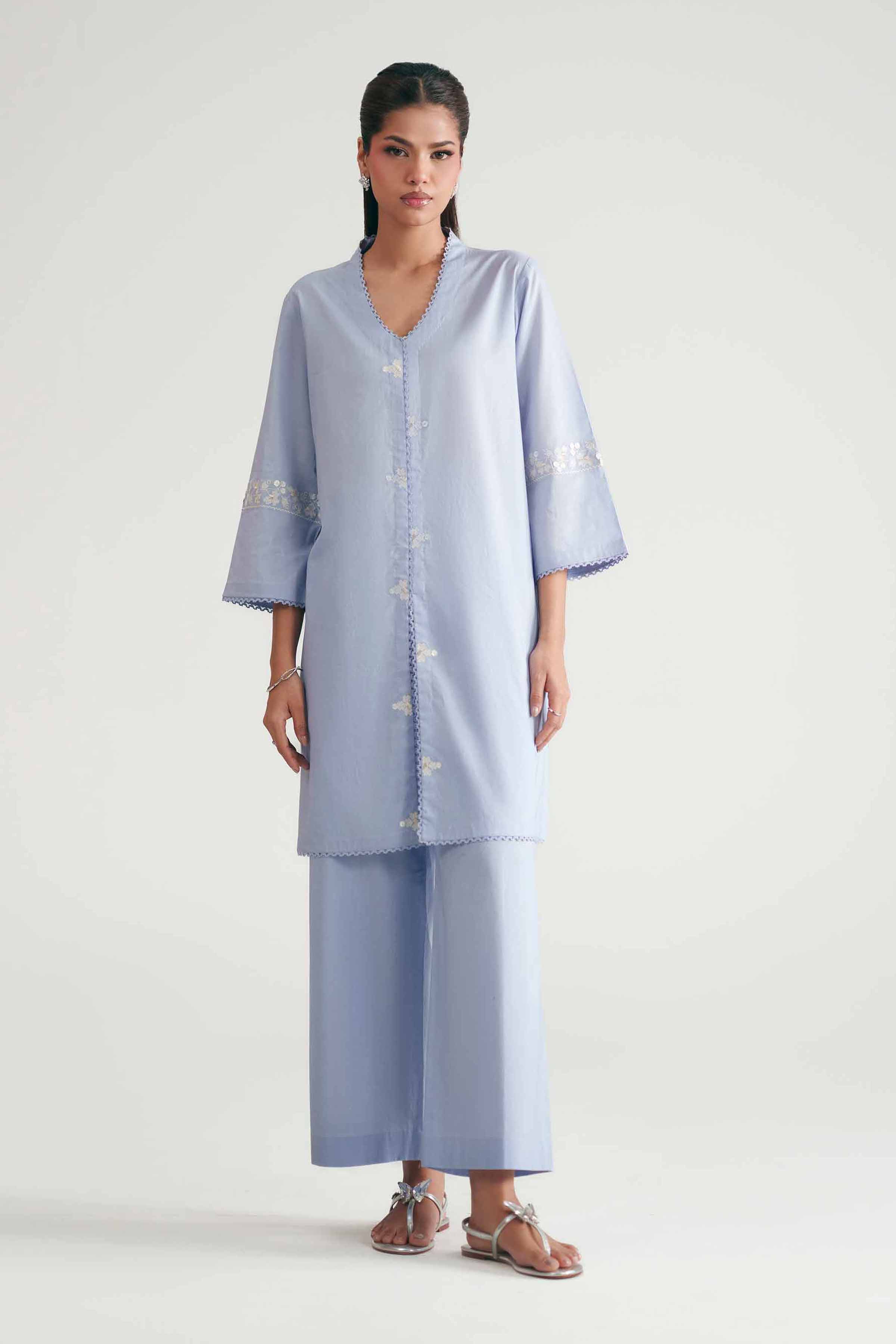 2 Piece - Embroidered Suit - KFE26-174