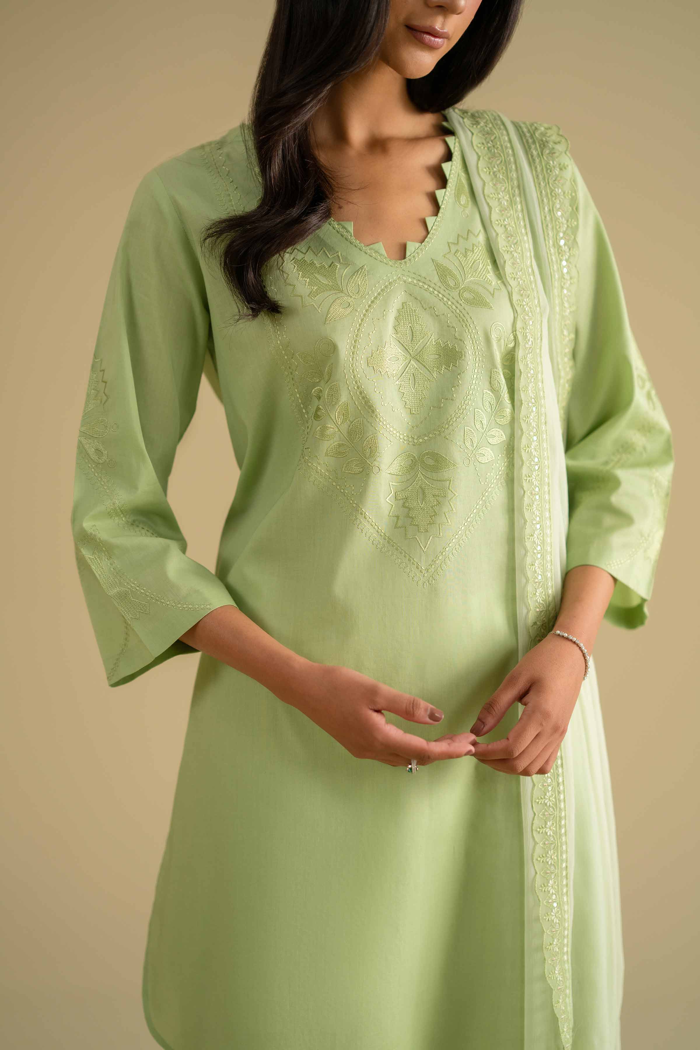 2 Piece - Embroidered Suit - KFE26-23