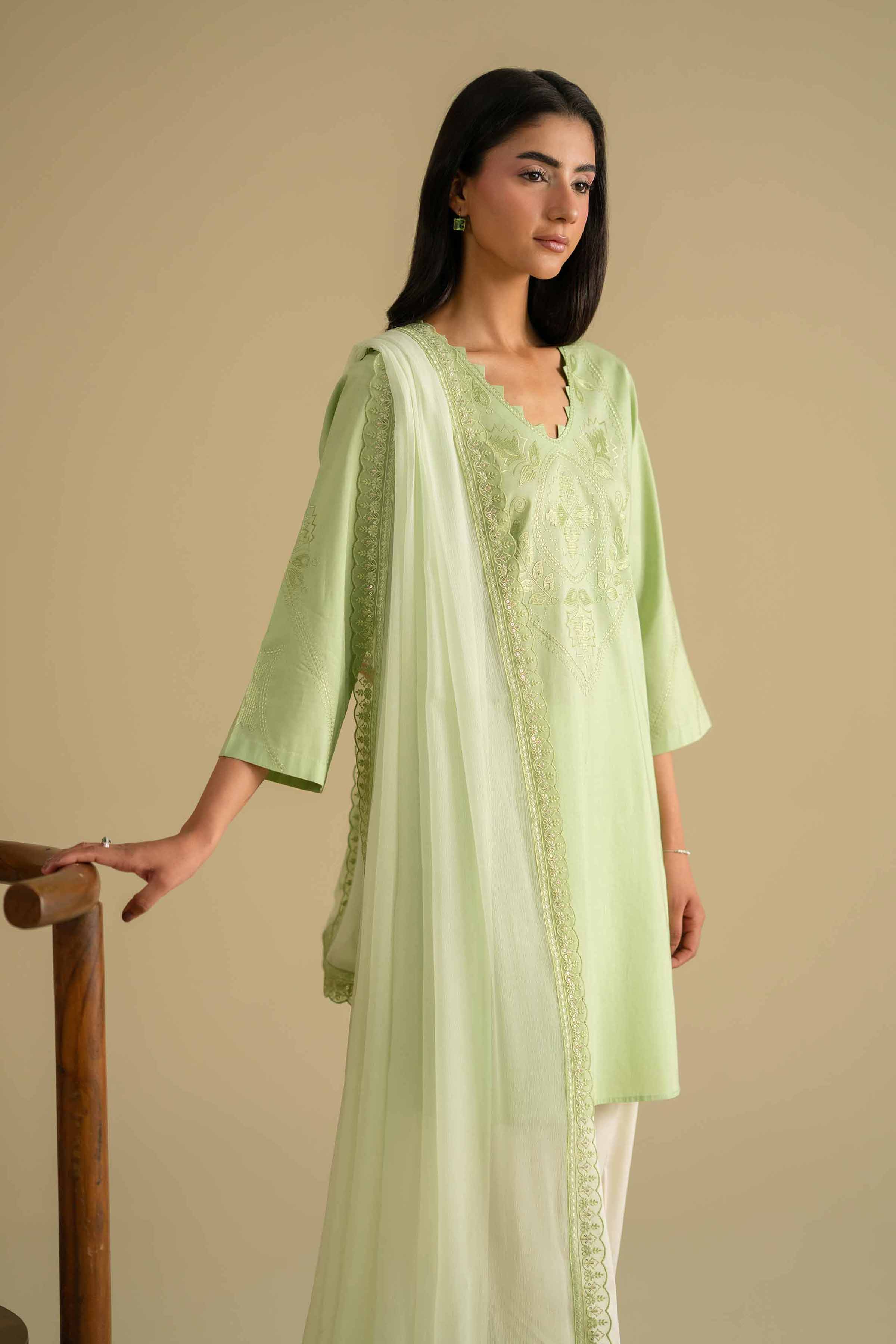 2 Piece - Embroidered Suit - KFE26-23