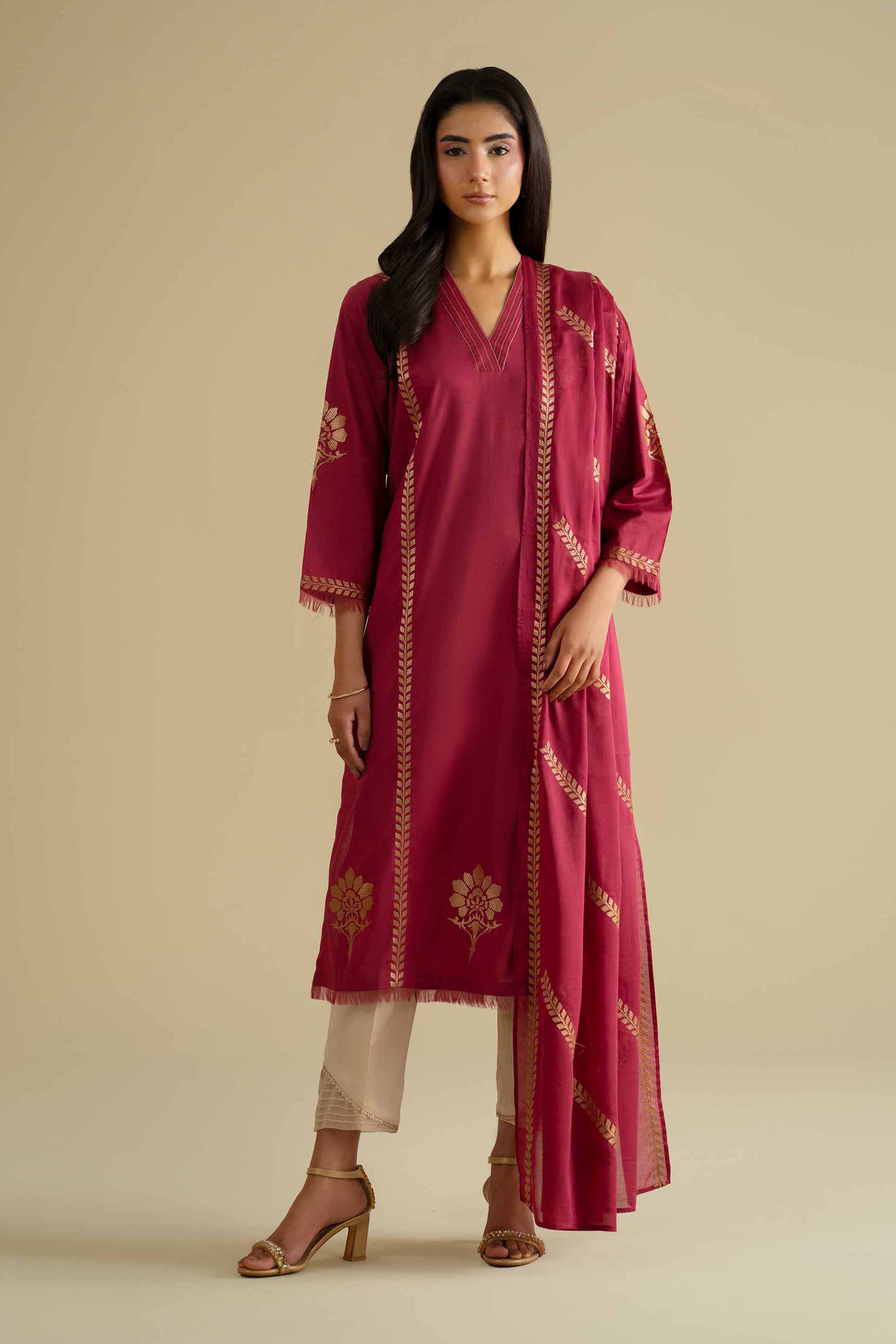 2 Piece - Embroidered Suit - KFE26-231