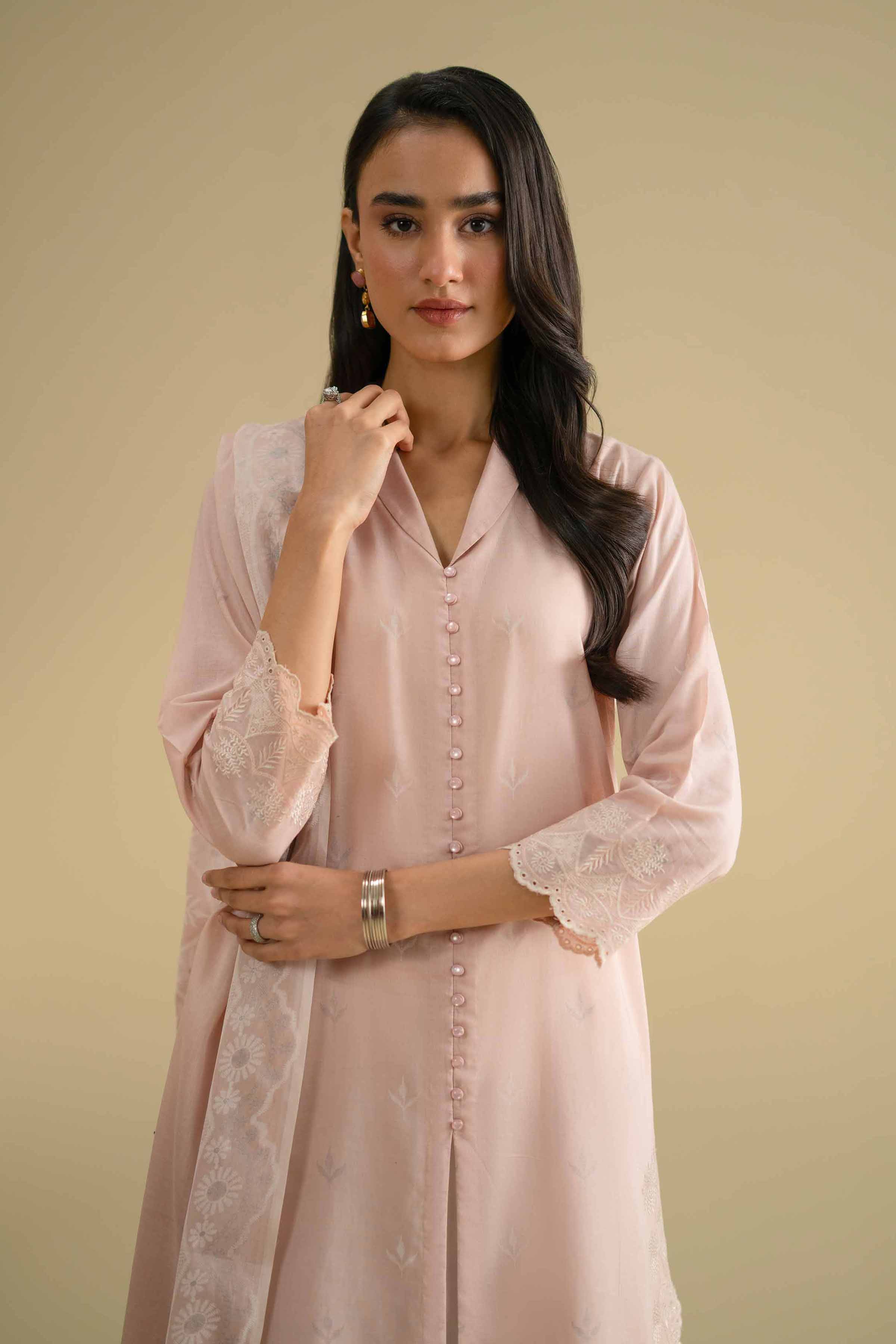2 Piece - Printed Embroidered Suit - KFE26-29