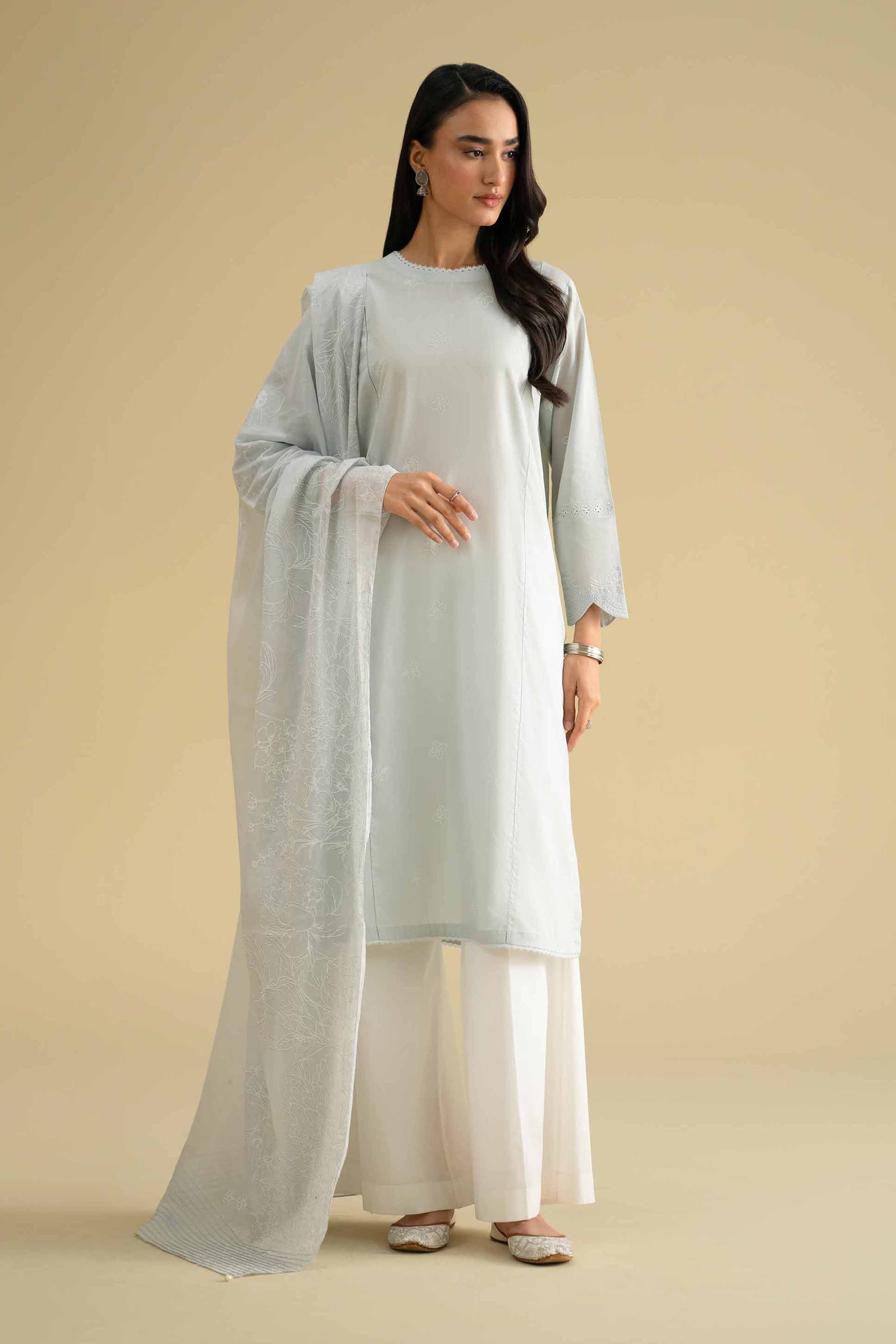2 Piece - Printed Embroidered Suit - KFE26-30