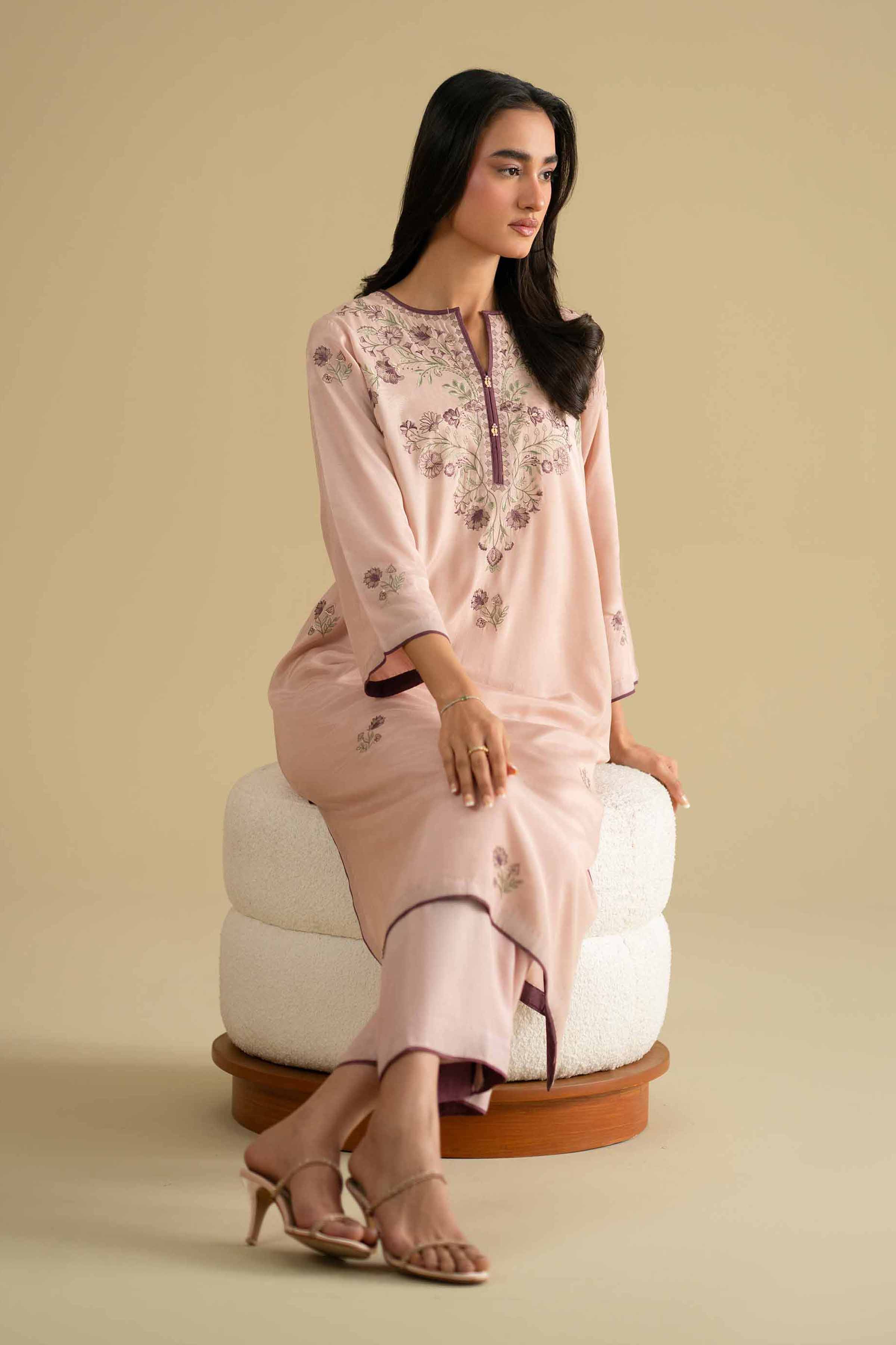 2 Piece - Embroidered Suit - KFE26-32