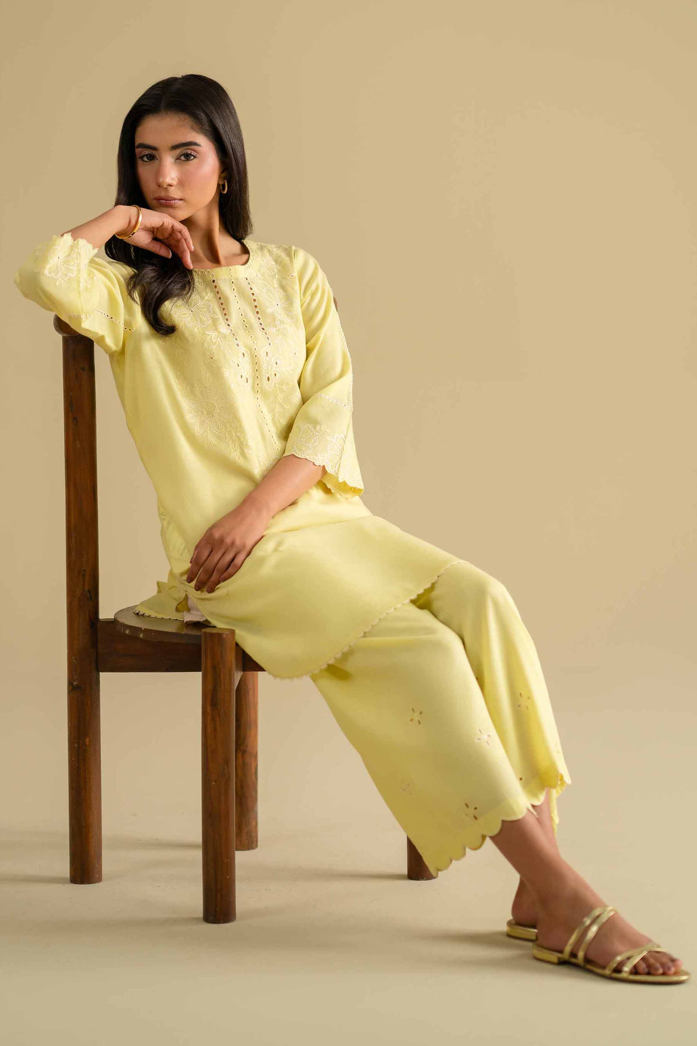 2 Piece - Embroidered Suit - KFE26-39