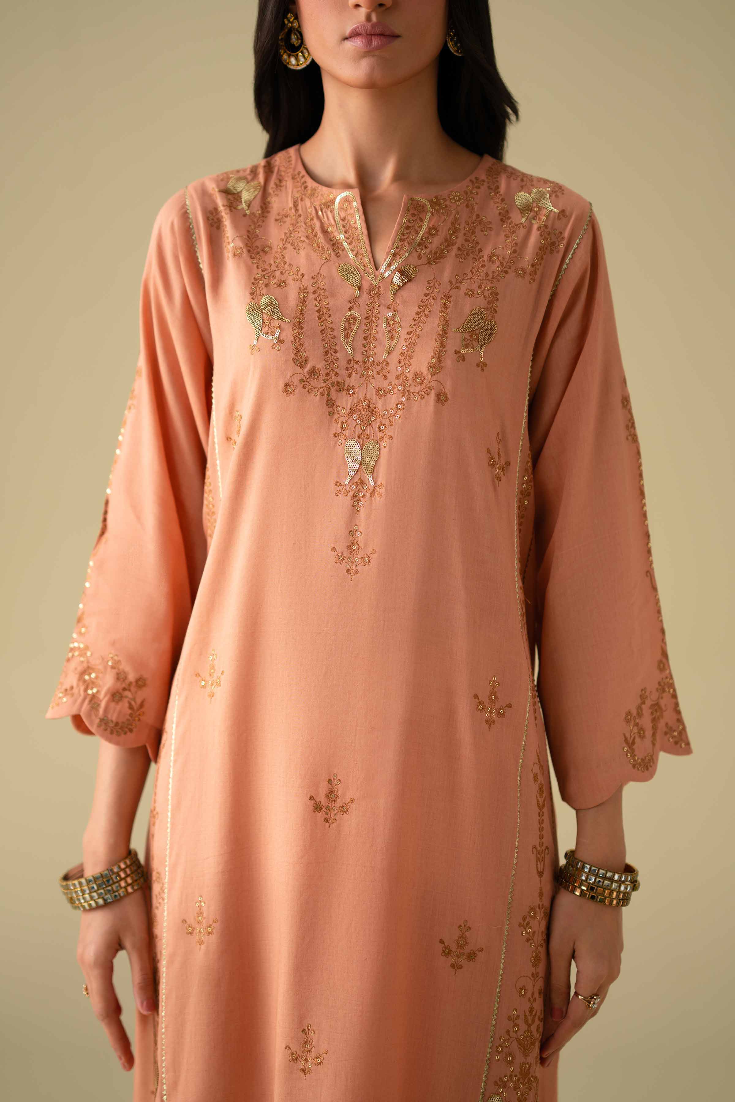 2 Piece - Embroidered Suit - KFE26-40