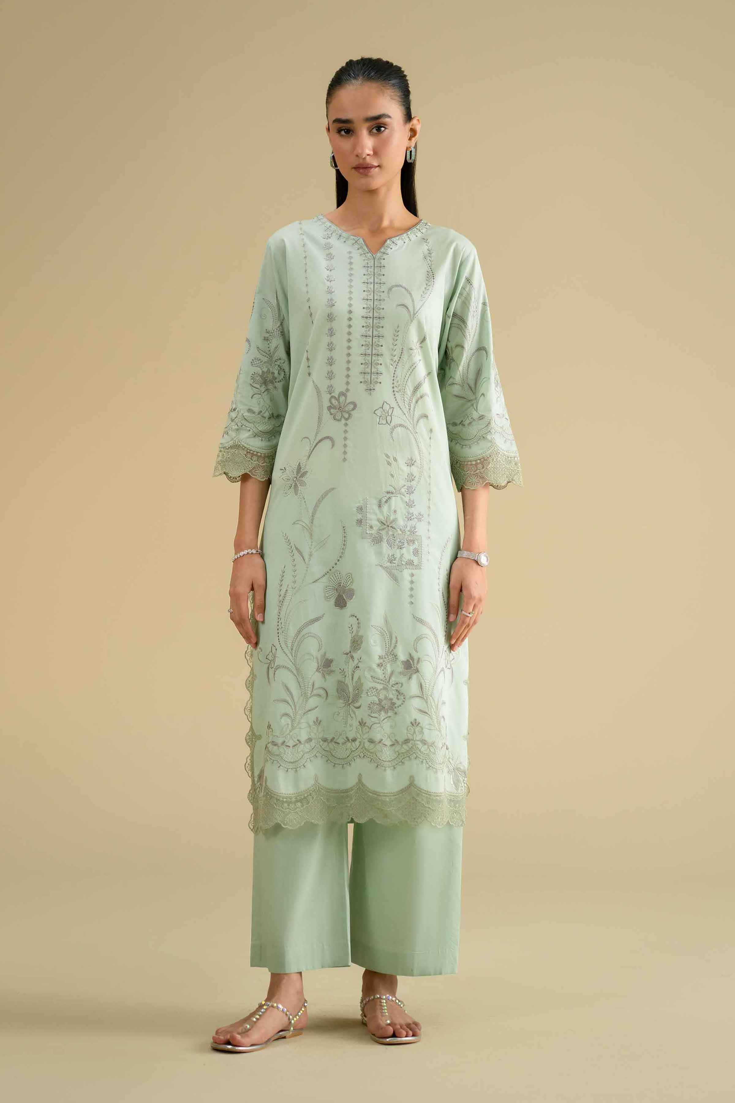 2 Piece - Embroidered Suit - KFE26-47
