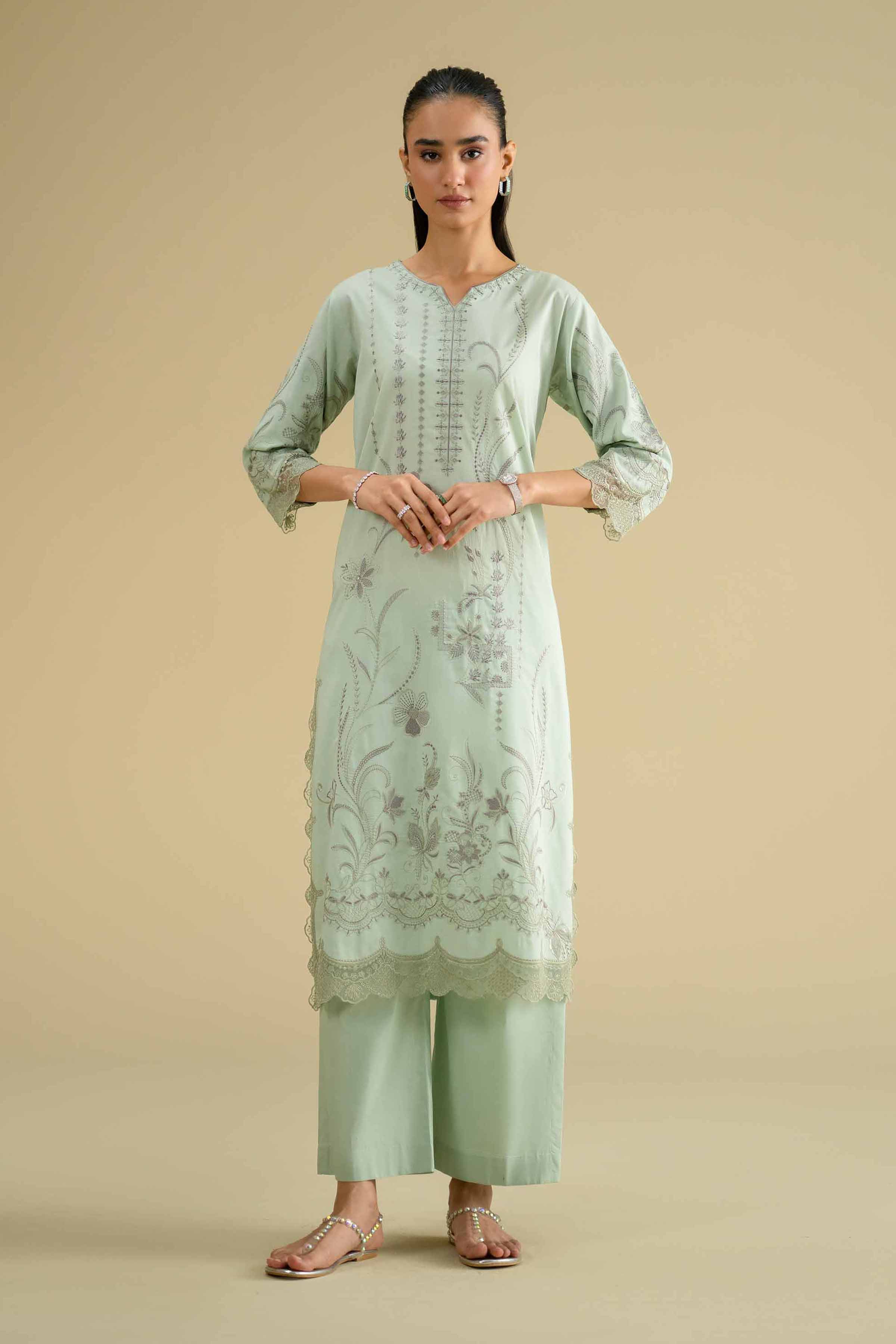 2 Piece - Embroidered Suit - KFE26-47
