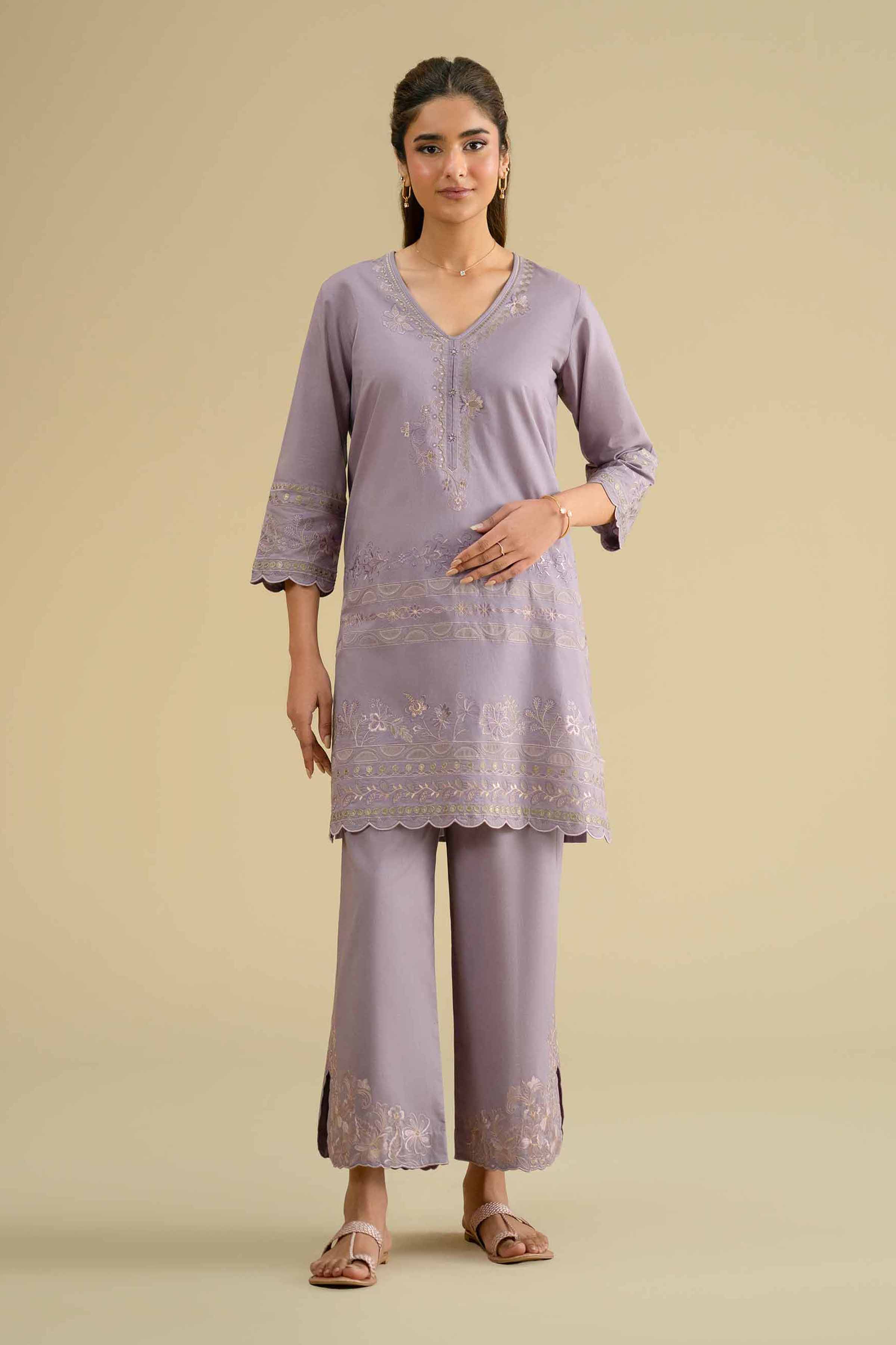 2 Piece - Embroidered Suit - KFE26-52