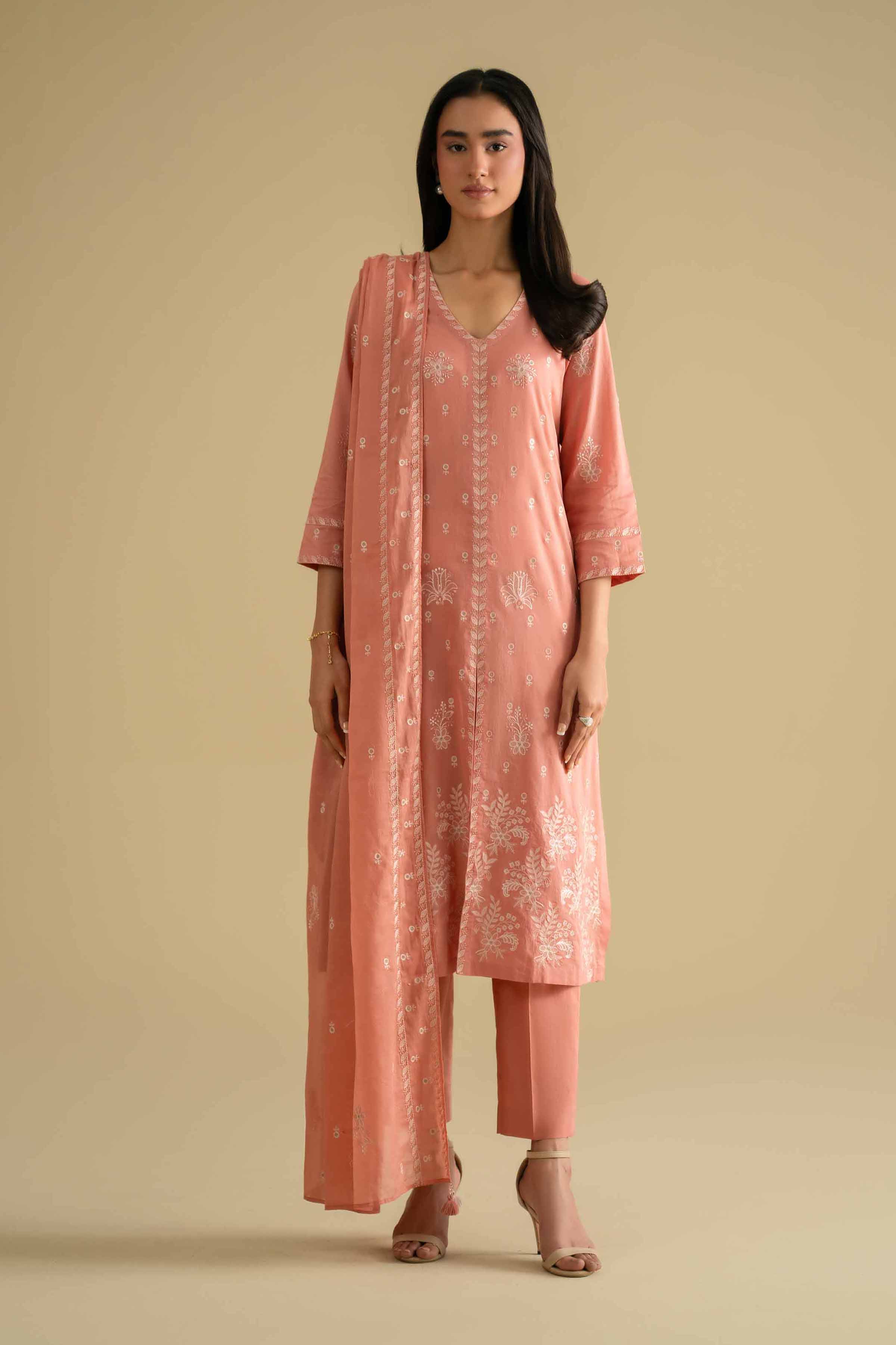 3 Piece - Embroidered Suit - KFE26-75