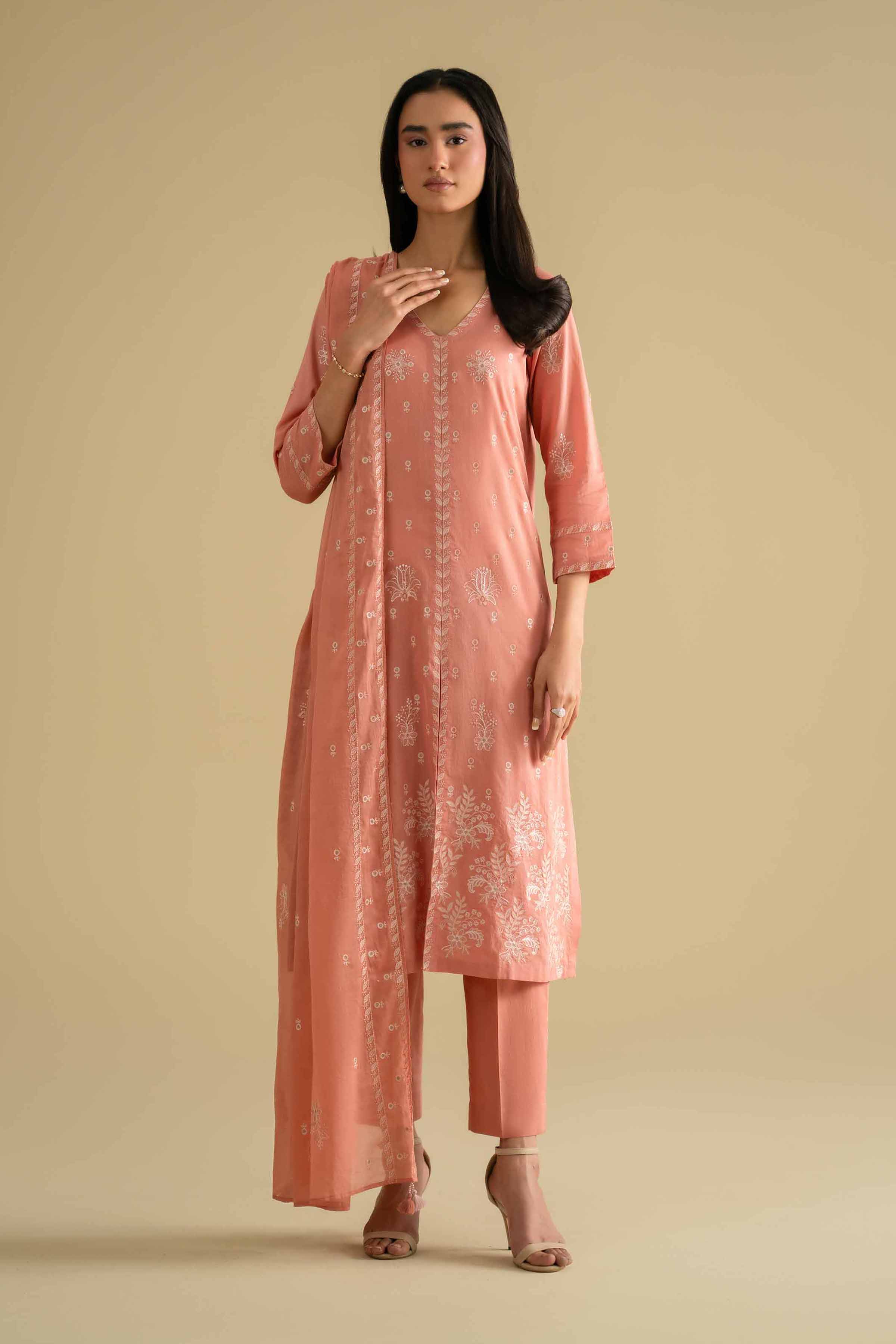 3 Piece - Embroidered Suit - KFE26-75