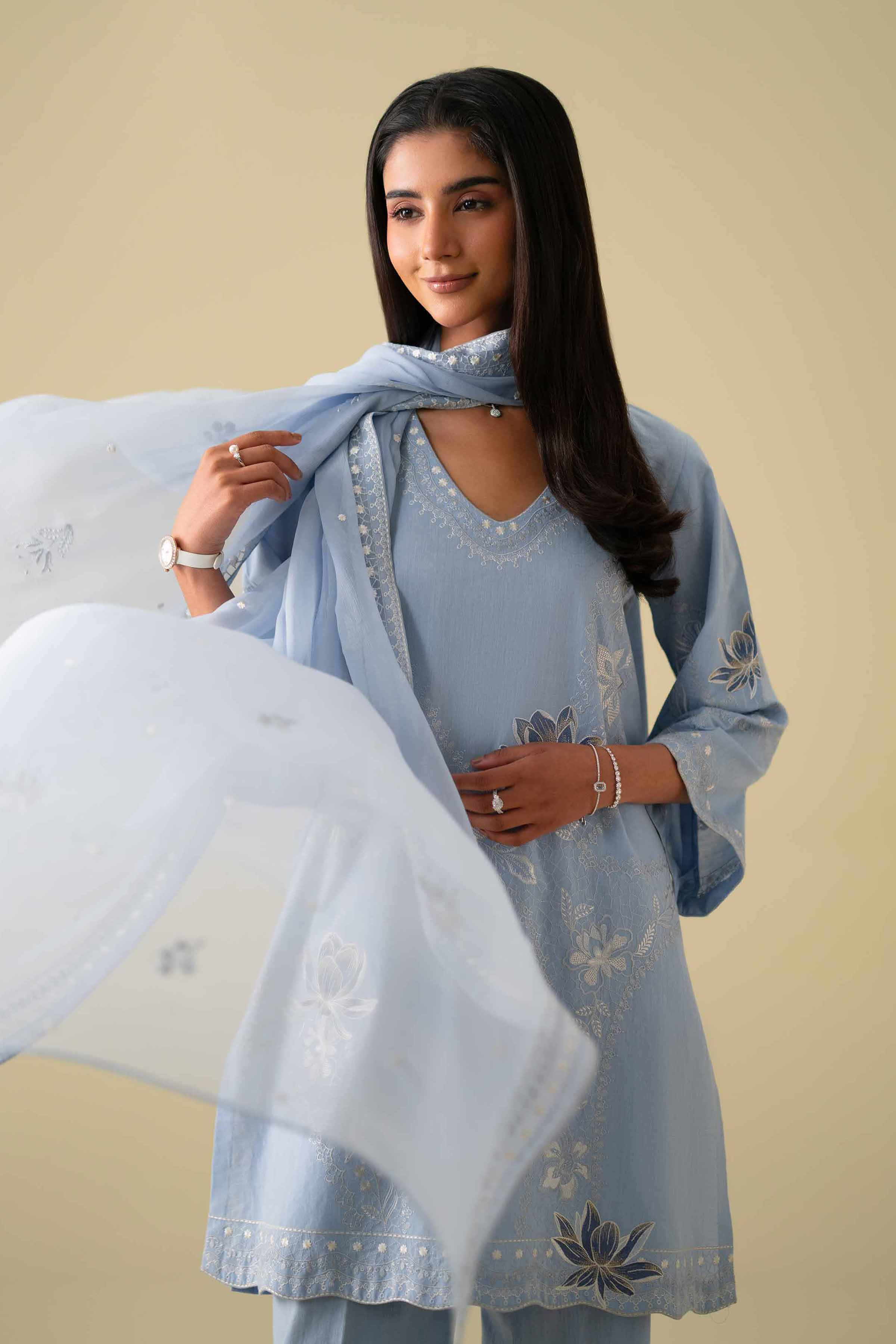 3 Piece - Embroidered Suit - KFE26-85