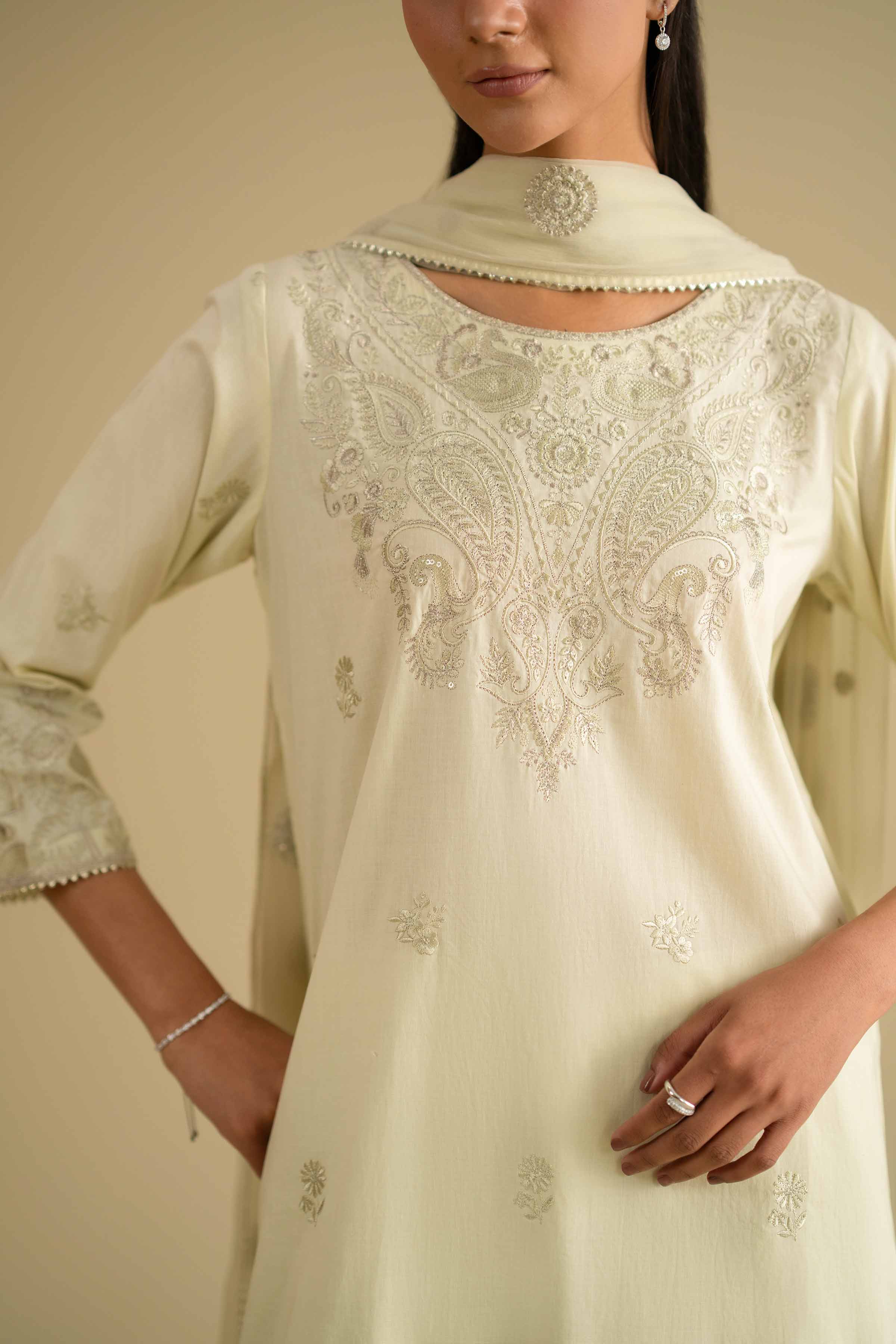 3 Piece - Embroidered Suit - KFE26-88