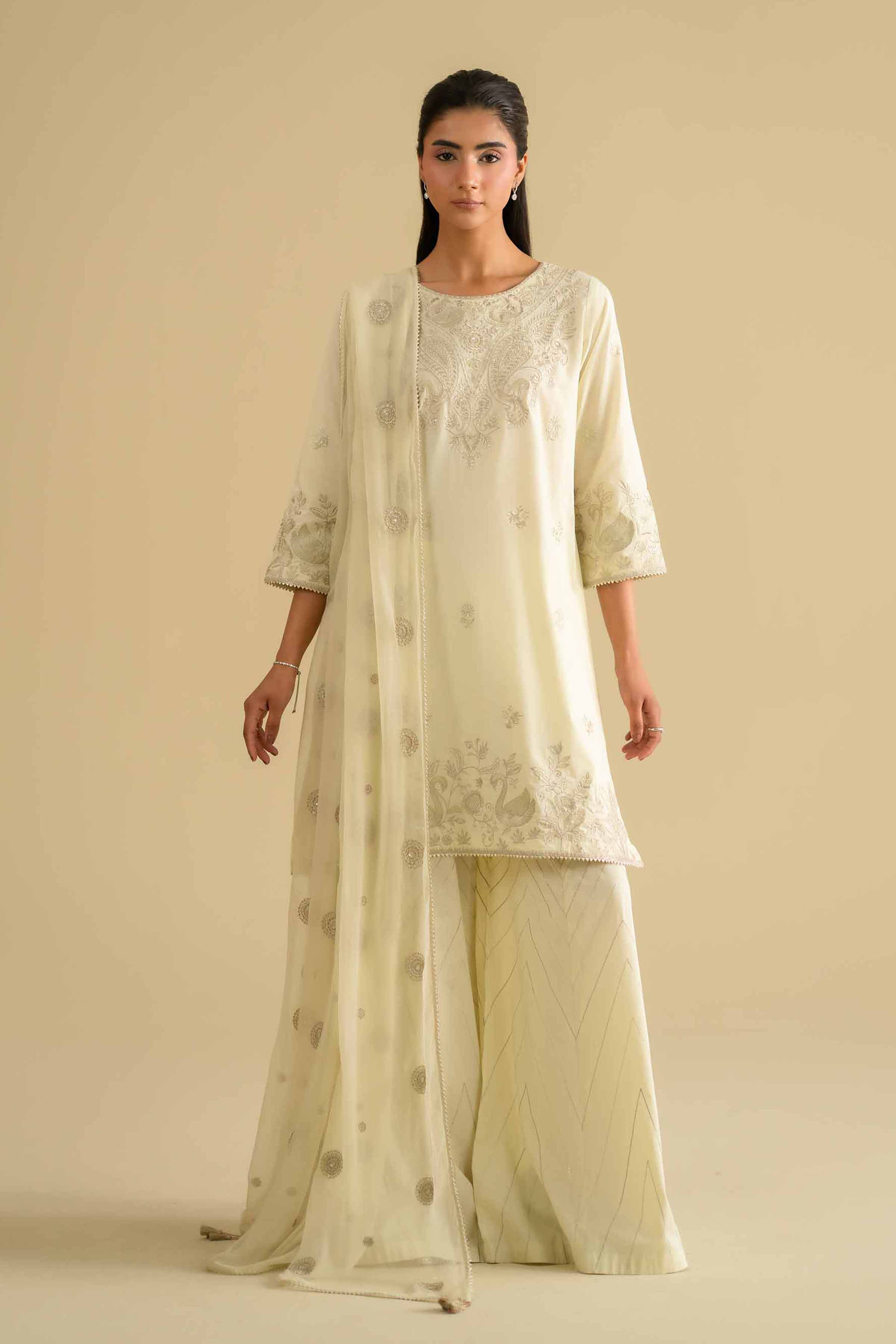 3 Piece - Embroidered Suit - KFE26-88