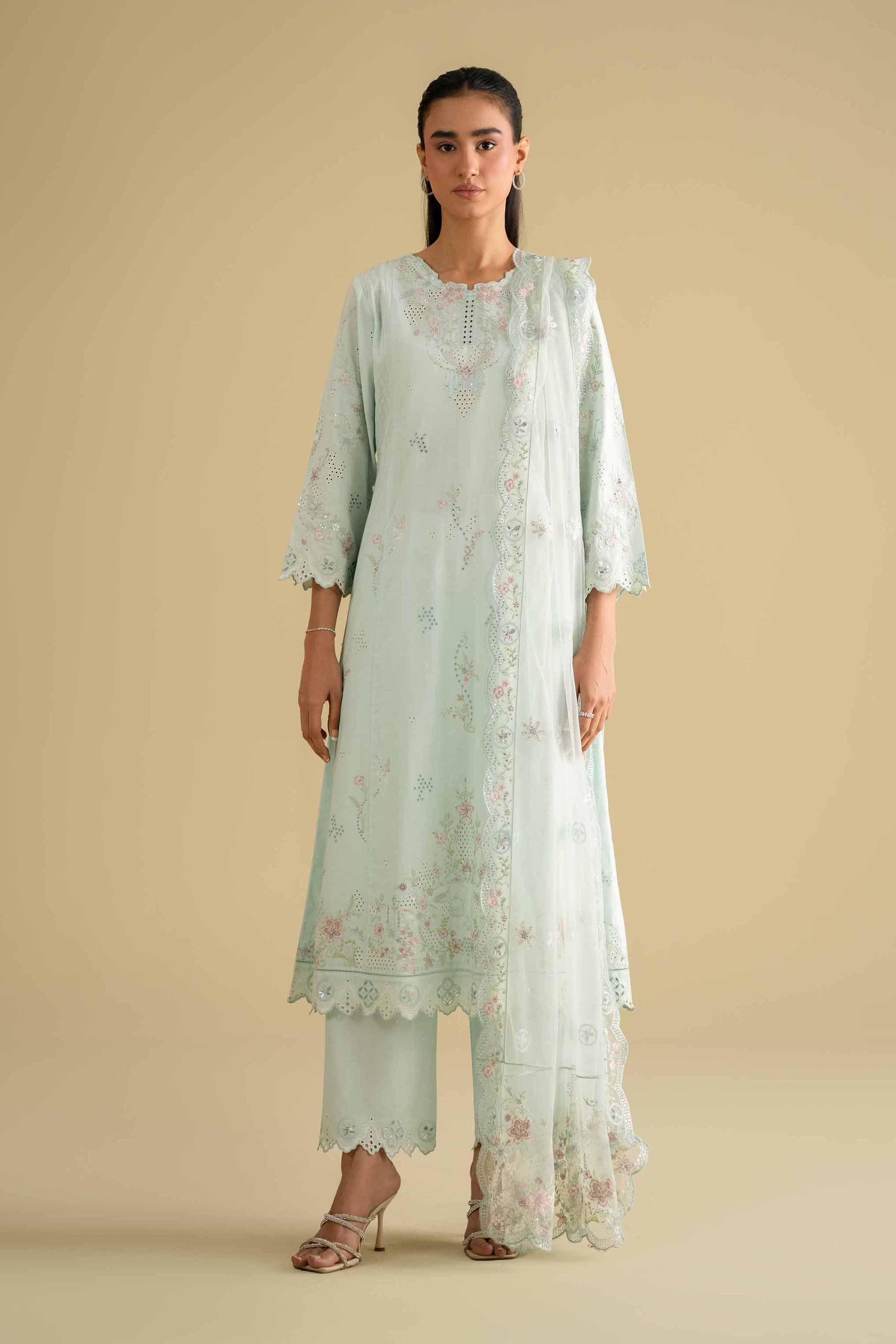 3 Piece - Embroidered Suit - KFE26-91