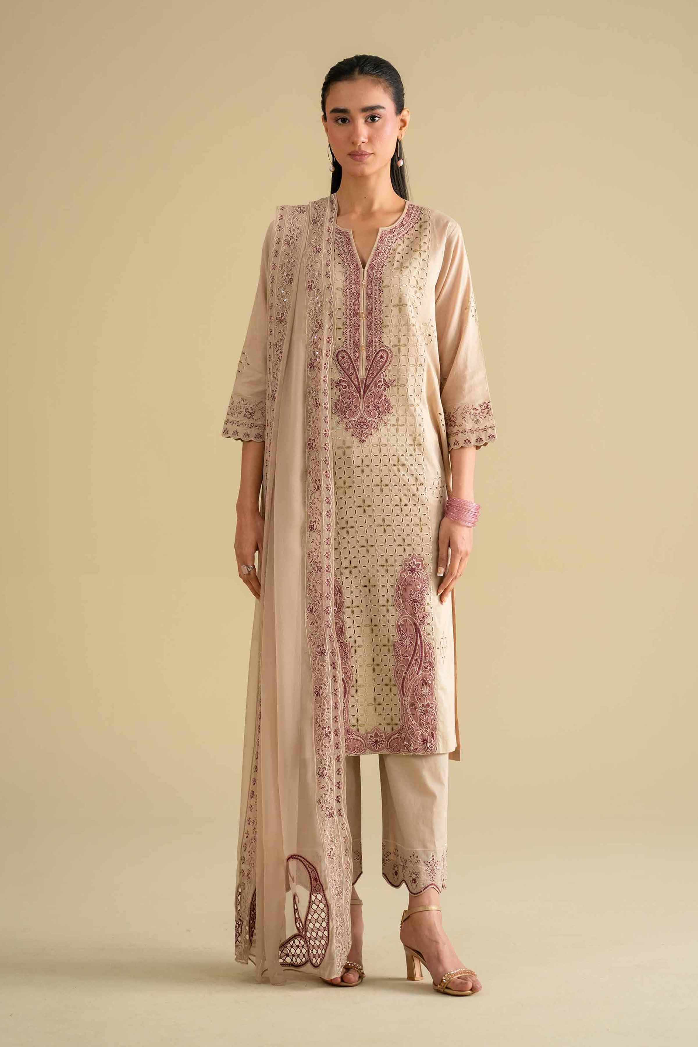 3 Piece - Embroidered Suit - KFE26-97