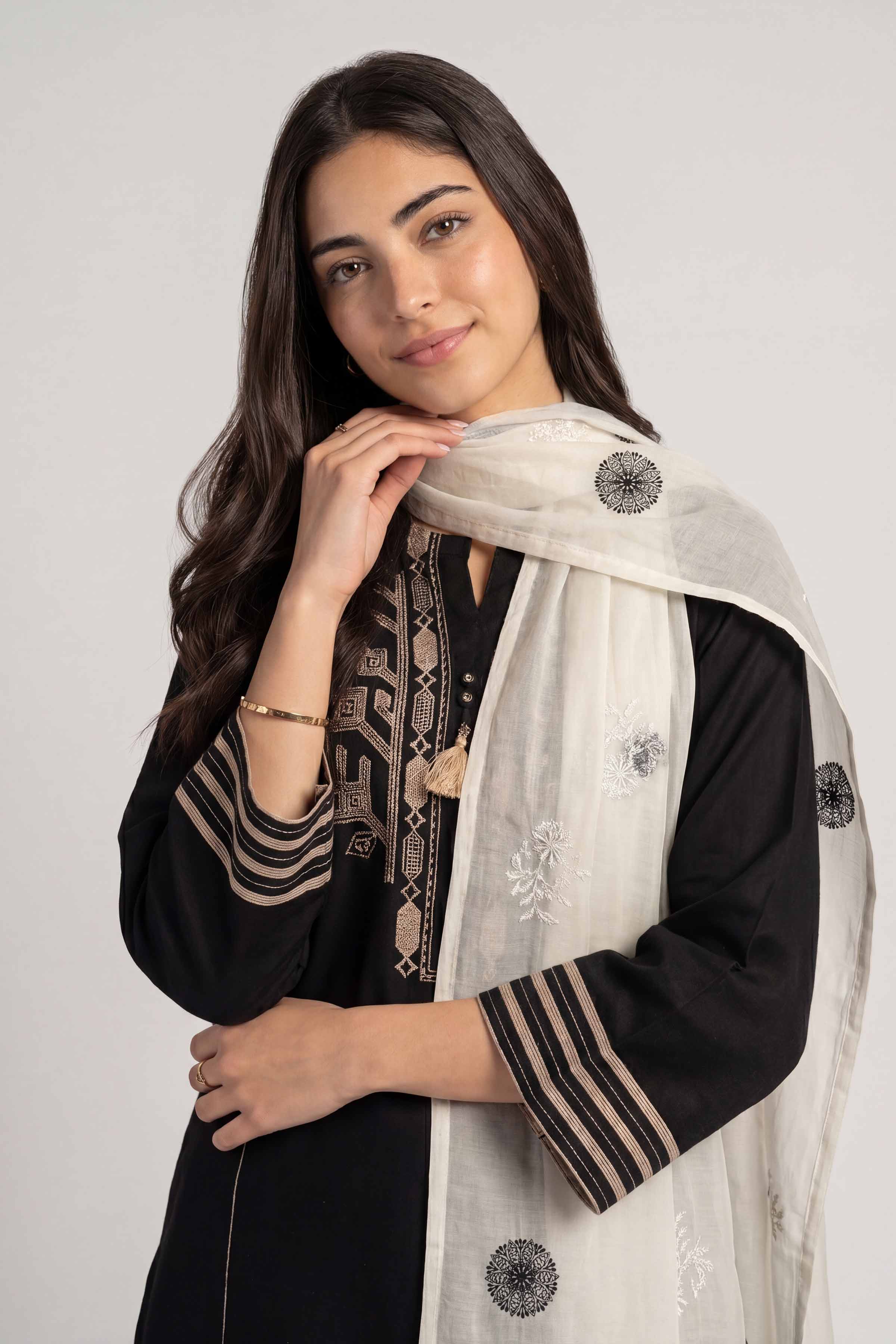 Embroidered Dupatta - KFS26-89