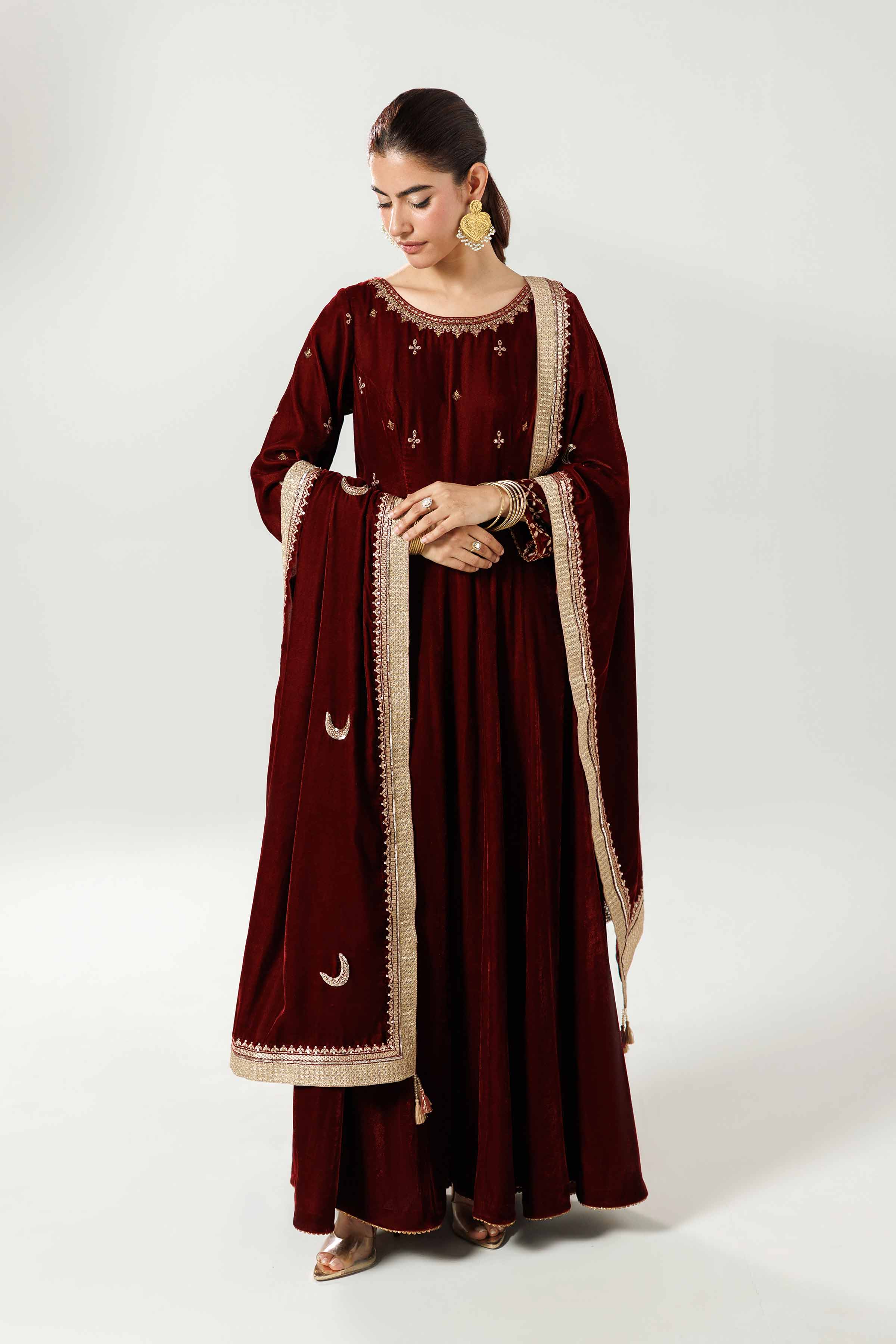 Embroidered Dupatta - KFW25-47