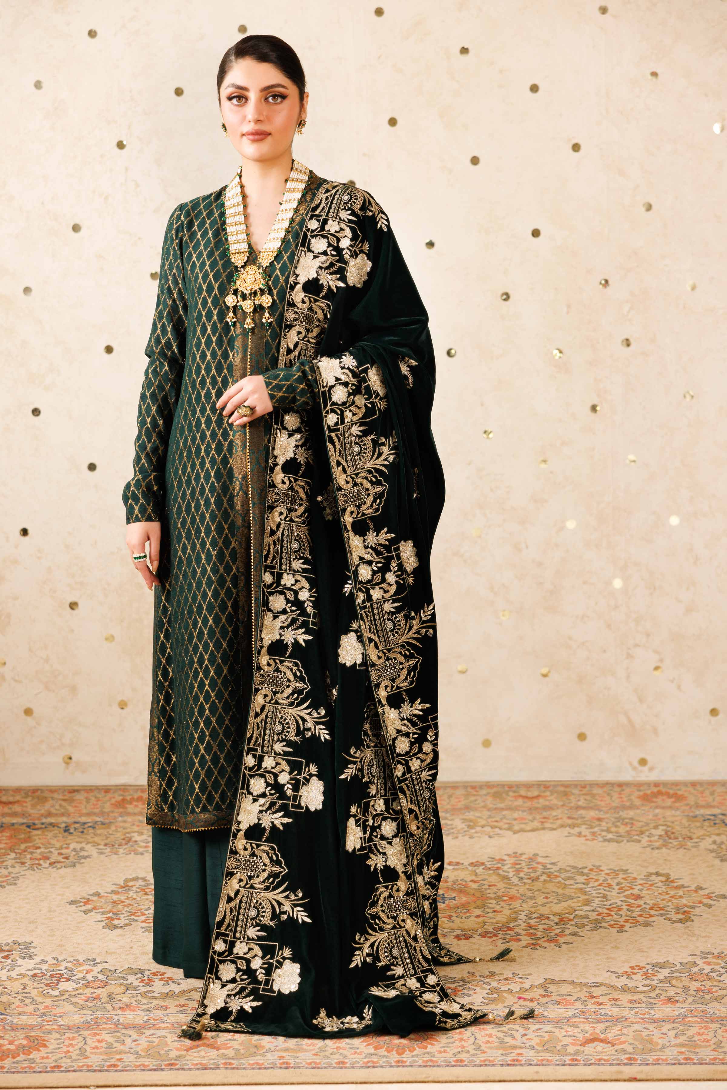 Embroidered Shawl - KFW25-48