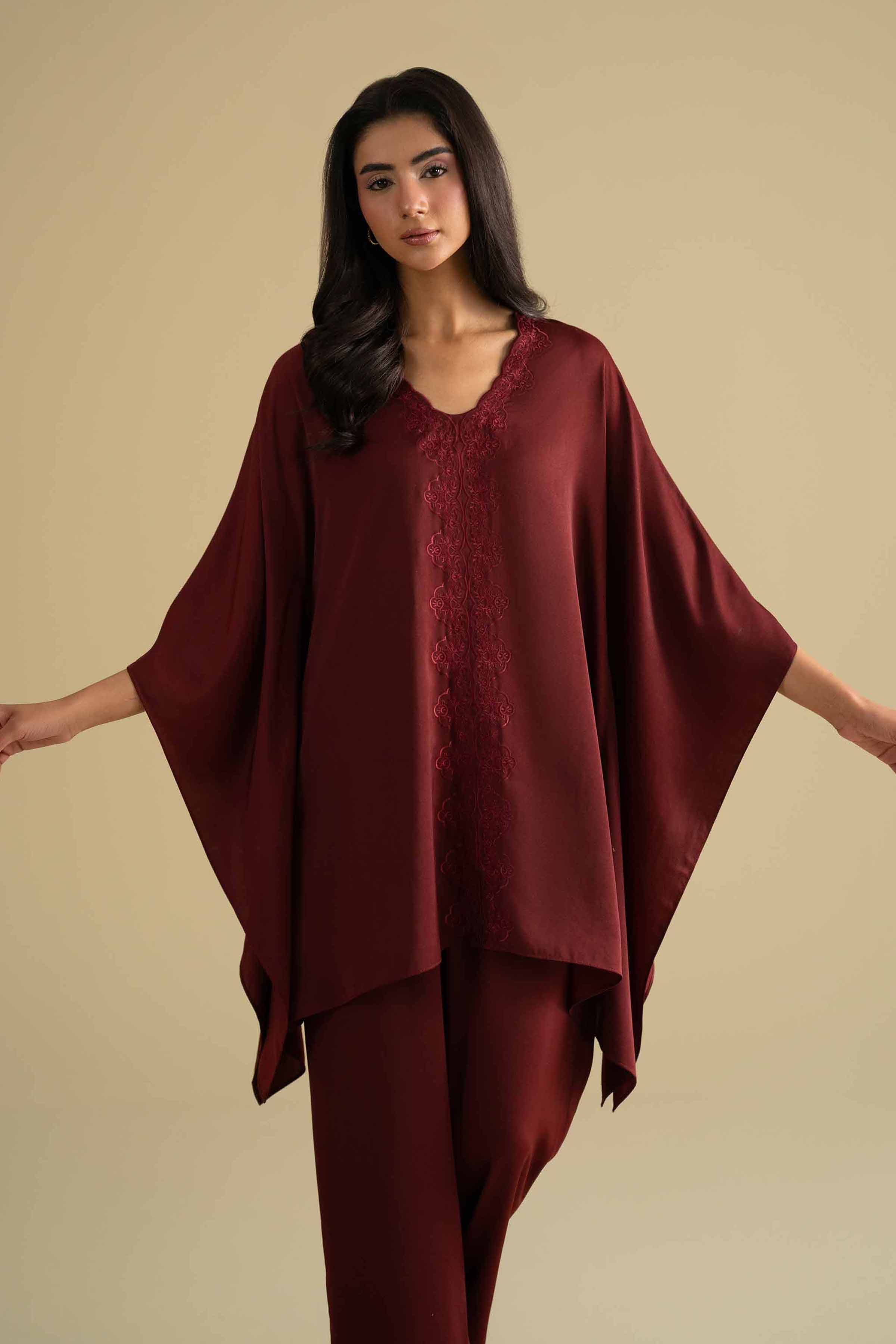 2 Piece - Embroidered Loungewear - KLS26-09