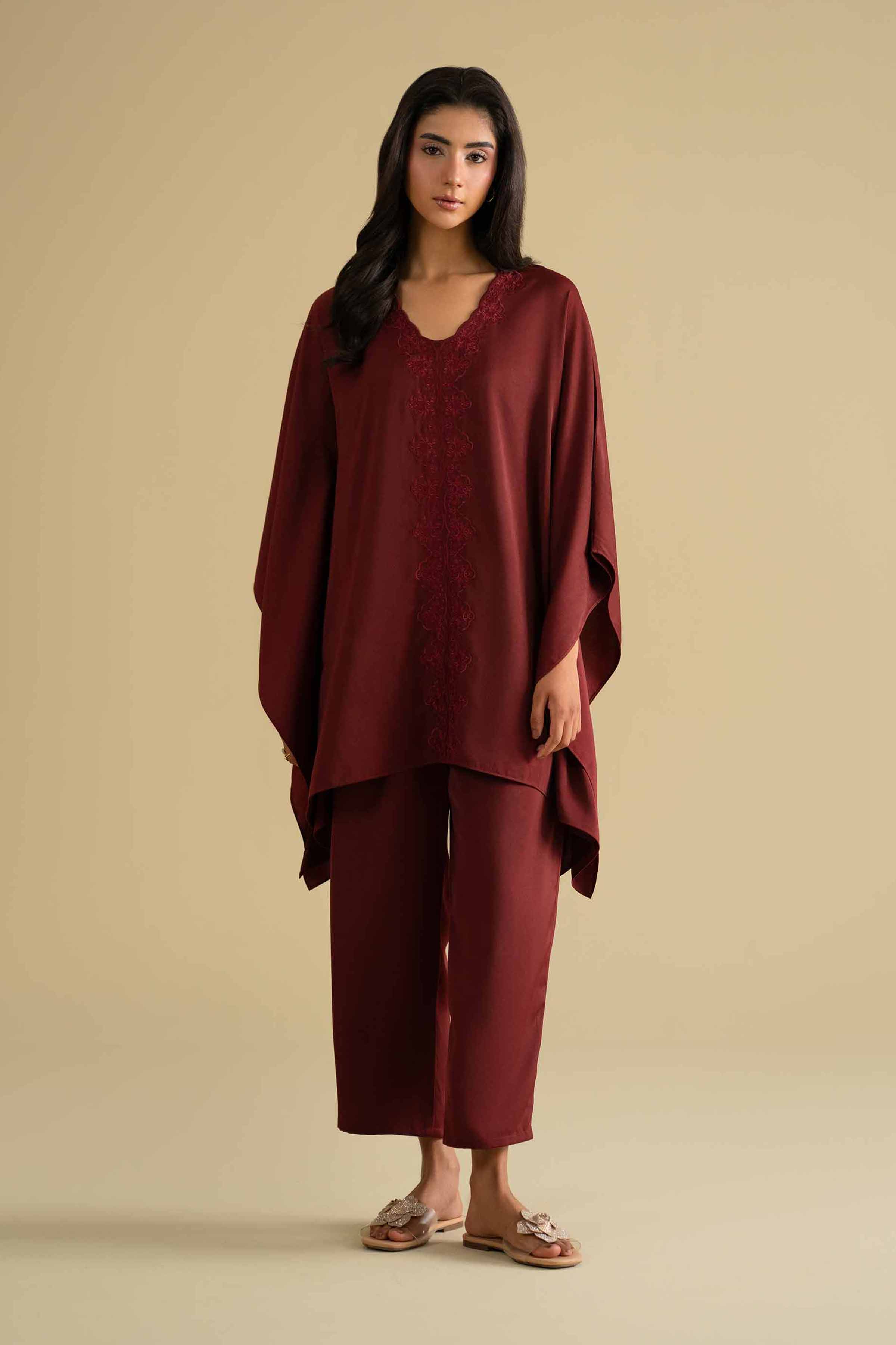 2 Piece - Embroidered Loungewear - KLS26-09
