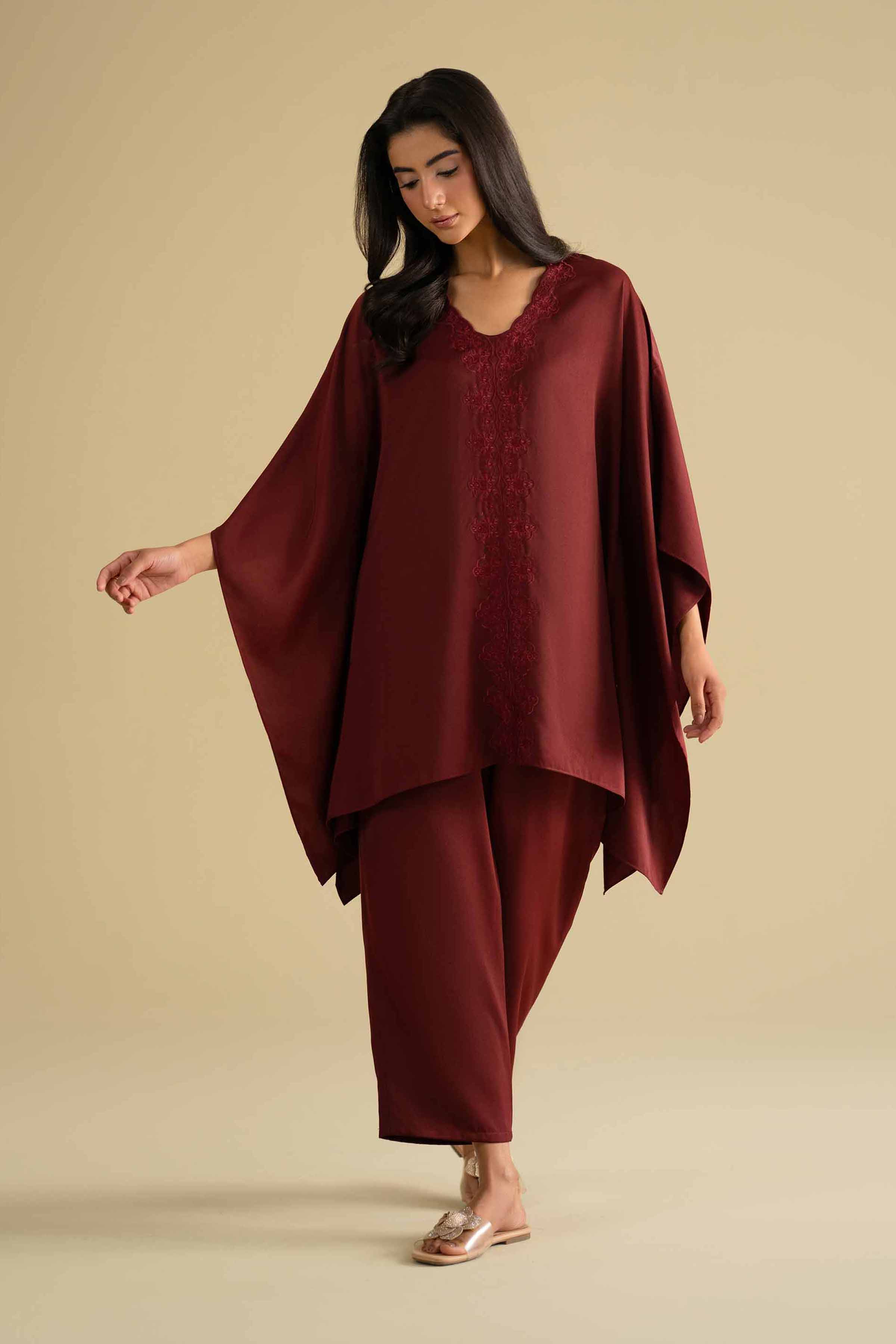 2 Piece - Embroidered Loungewear - KLS26-09