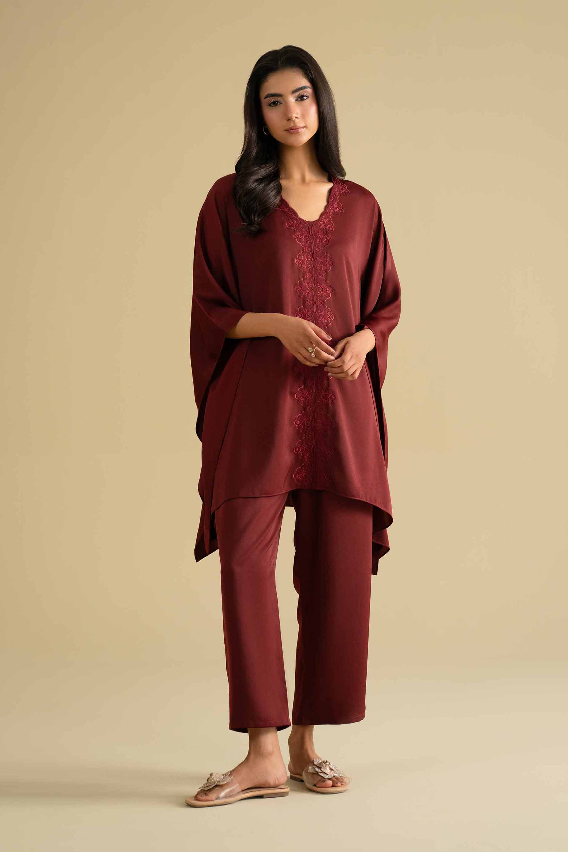 2 Piece - Embroidered Loungewear - KLS26-09