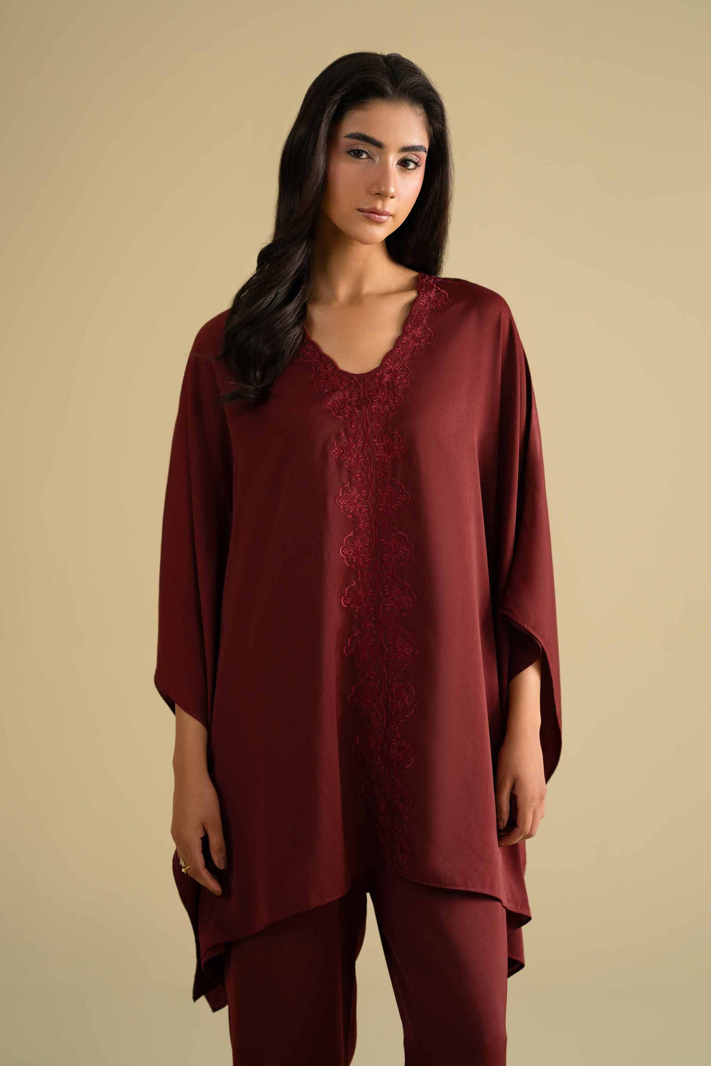 2 Piece - Embroidered Loungewear - KLS26-09