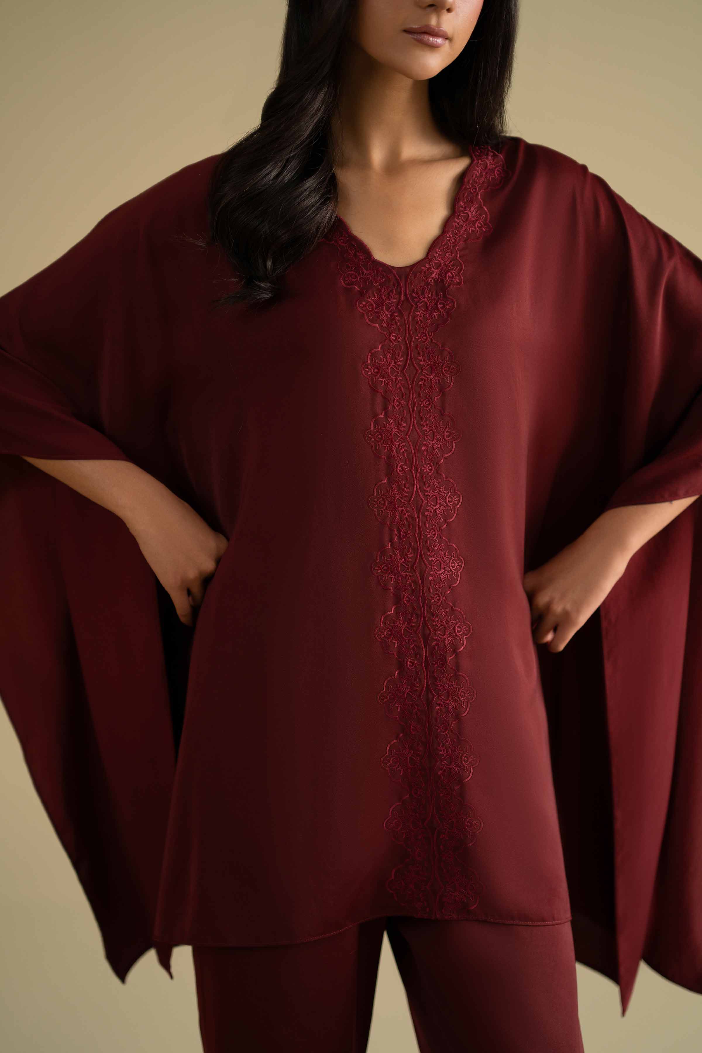 2 Piece - Embroidered Loungewear - KLS26-09