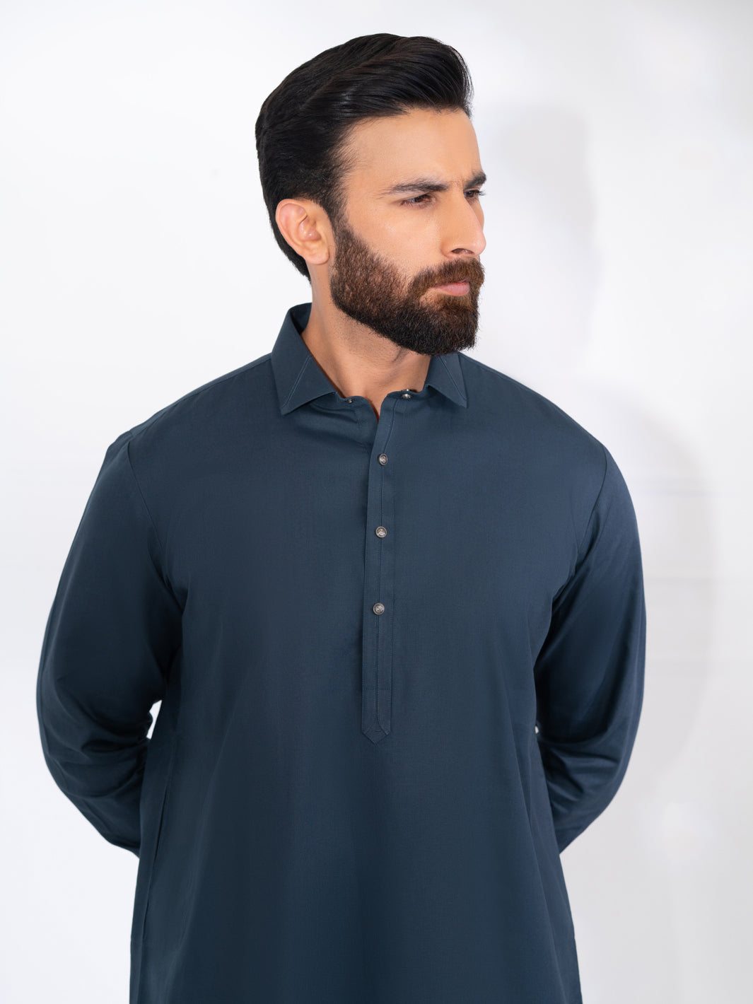 Teal Blended Kameez Shalwar - ALWA-KS-566