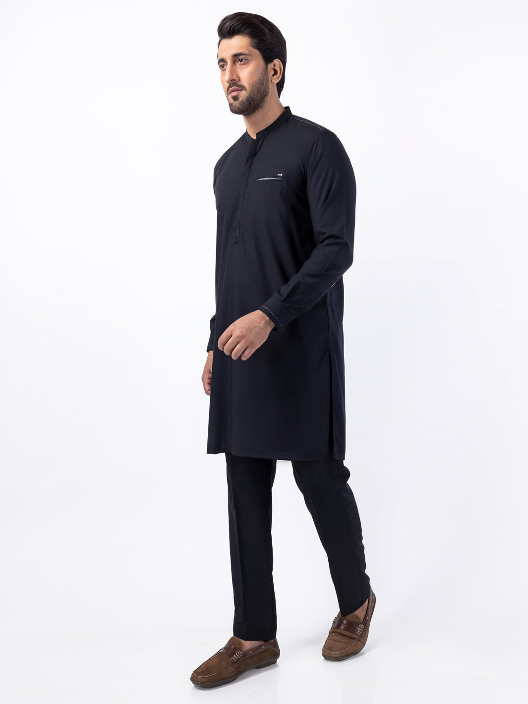 Black Blended Kurta Trouser - AL-KT-3050