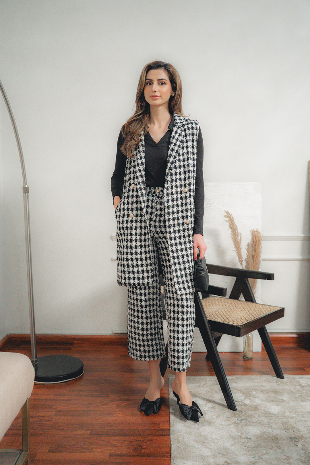 Viva Sleeveless Tweed Suit