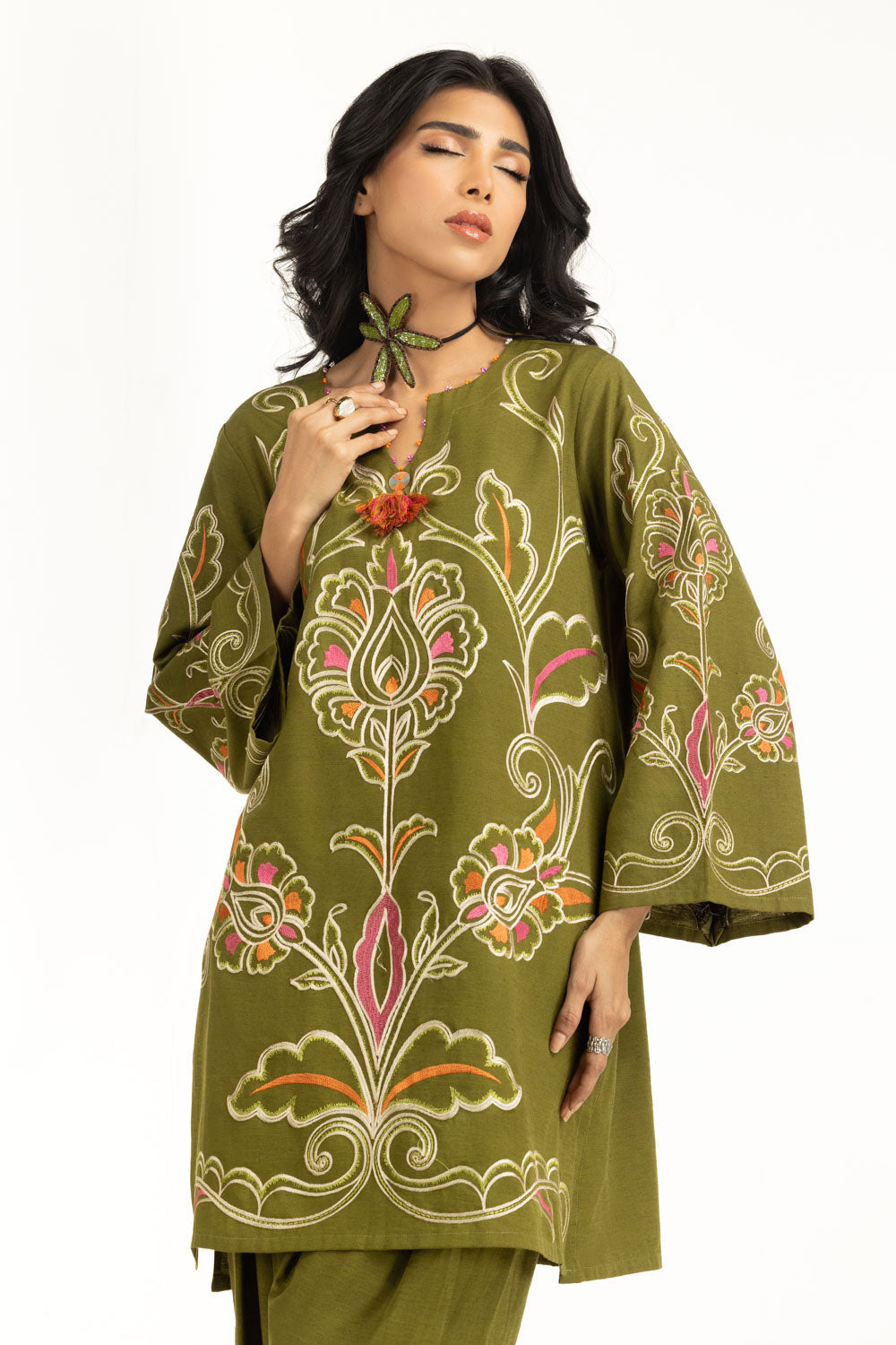 Karandi Embroidered Co-Ord Set