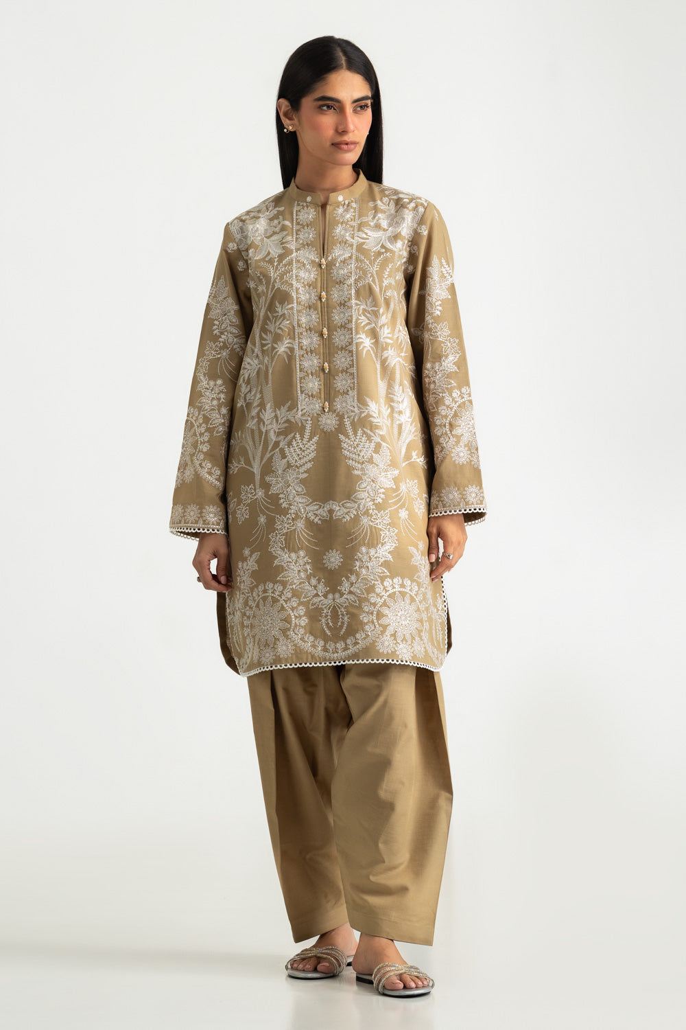 Khaddar Embroidered Co-Ord Set