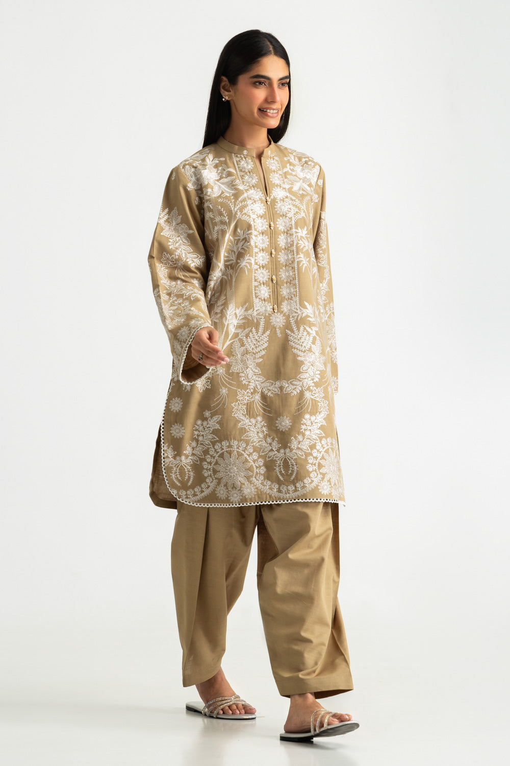 Khaddar Embroidered Co-Ord Set