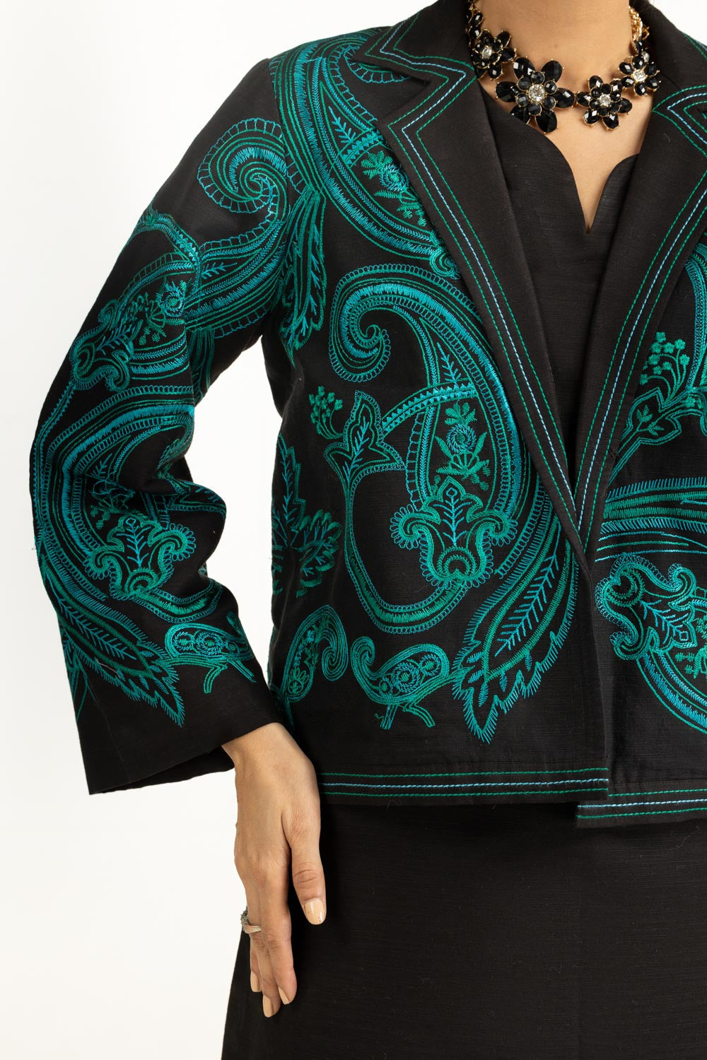 Khaddar Embroidered Waistcoat