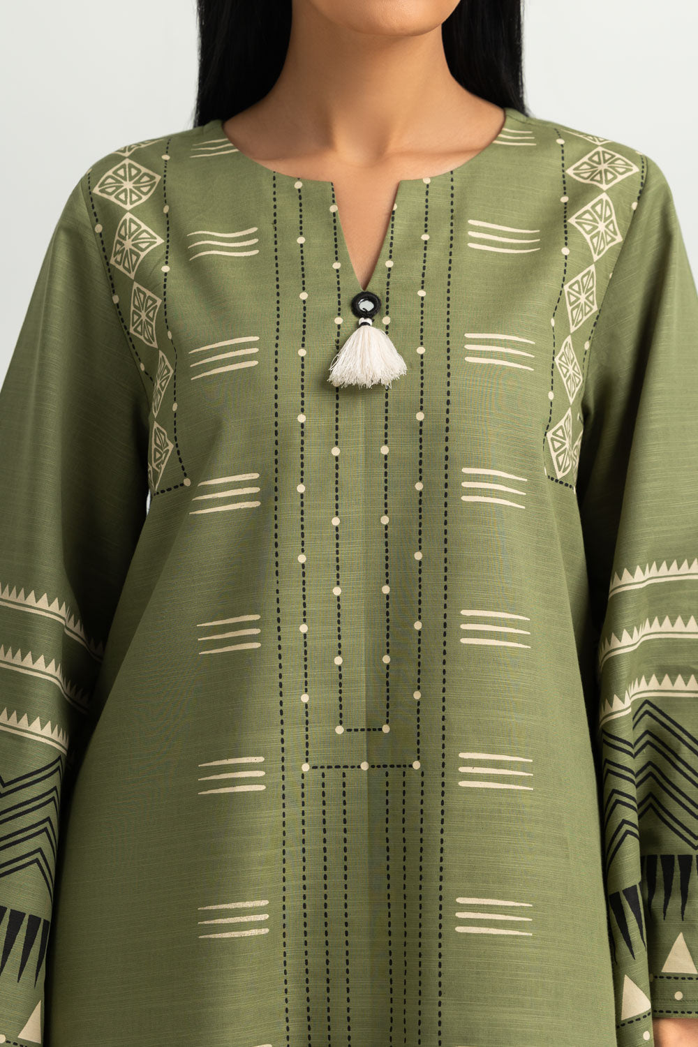 Khaddar Slub Block Printed Co-Ord Set