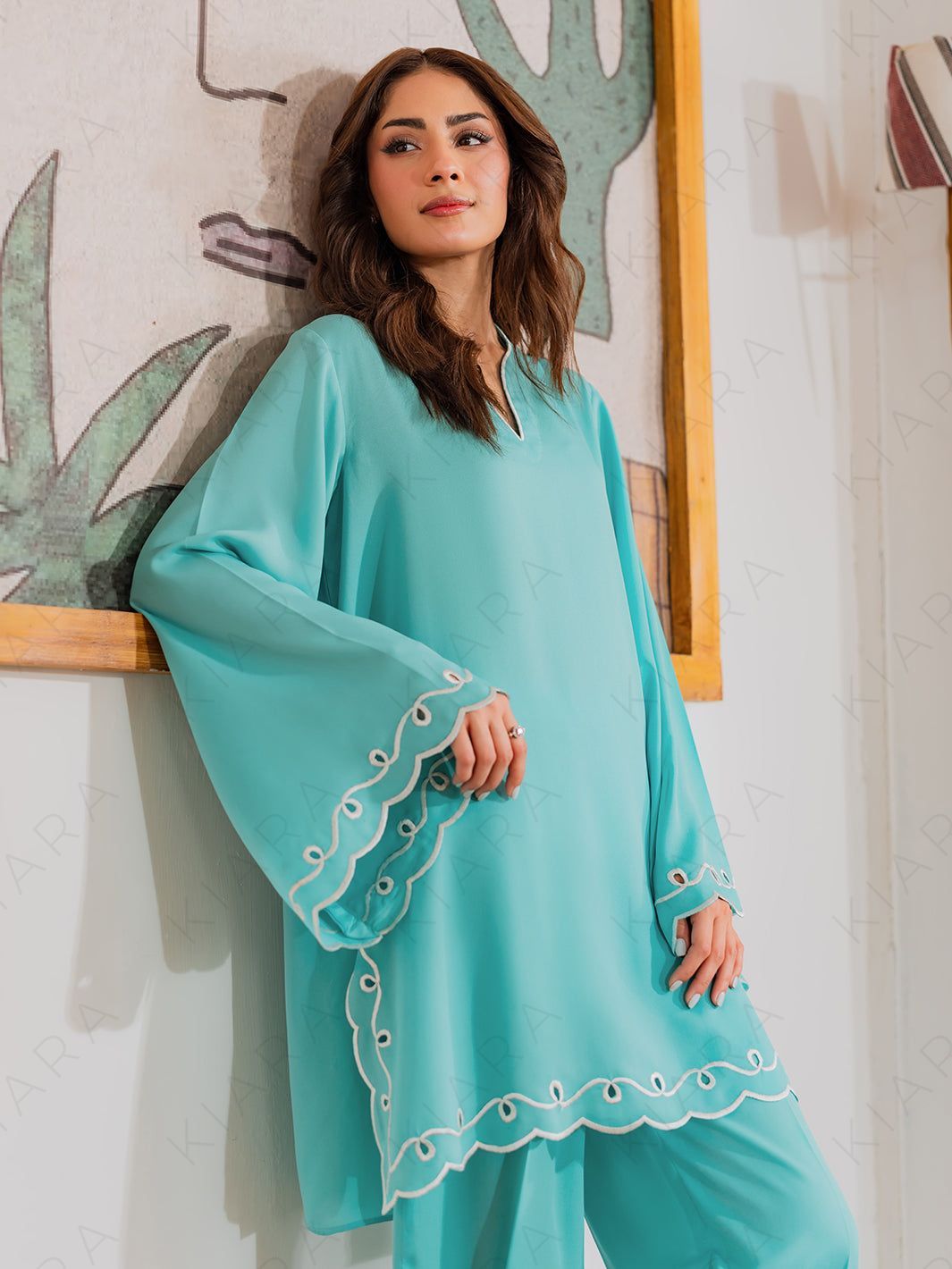 Vaylo Khaddar Co-Ord Set | Maroon Winter Outfit for Women | Kiara By Hana