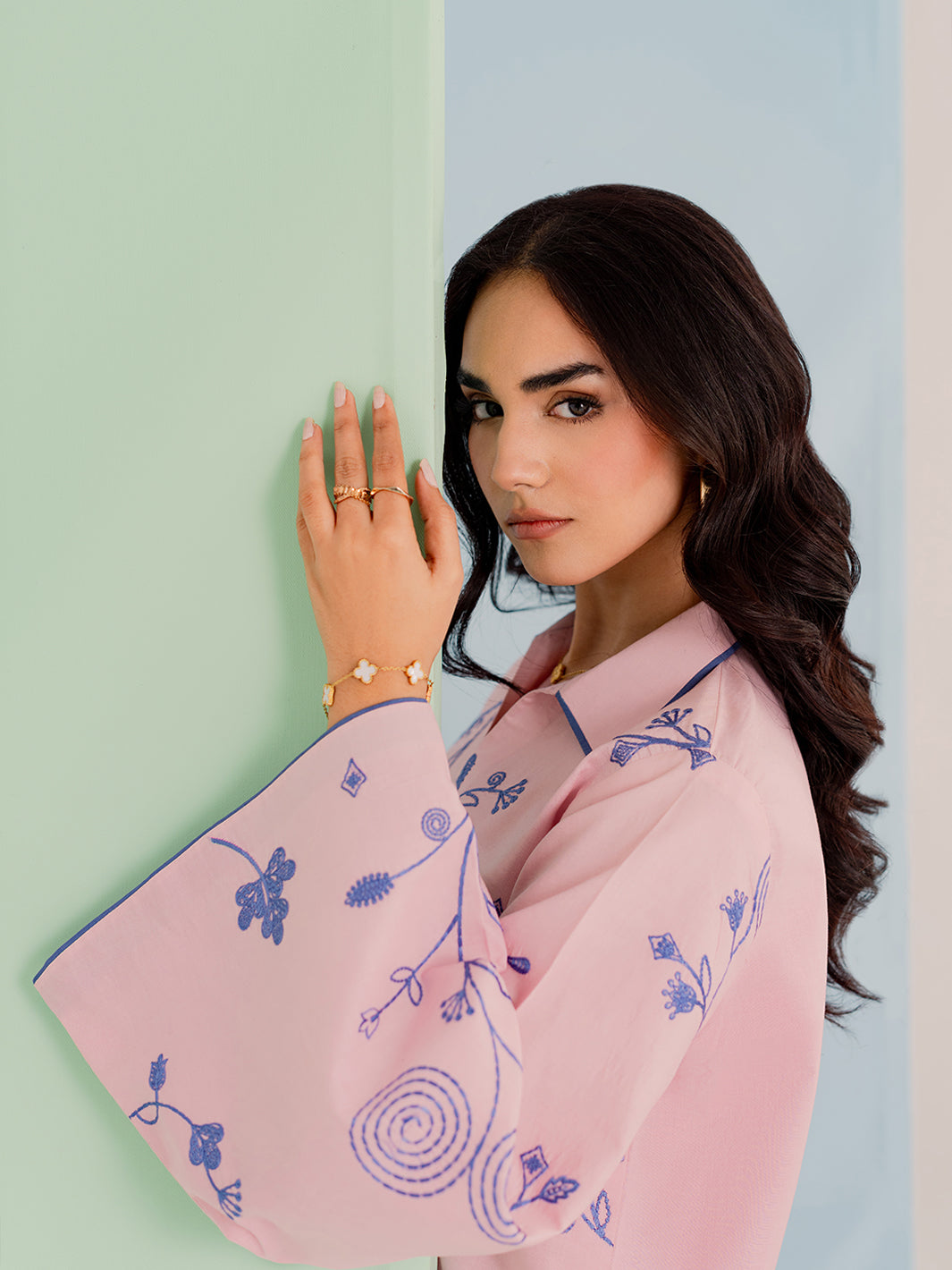 Avera - 2Pc Embroidered Co-ords Cotton Set