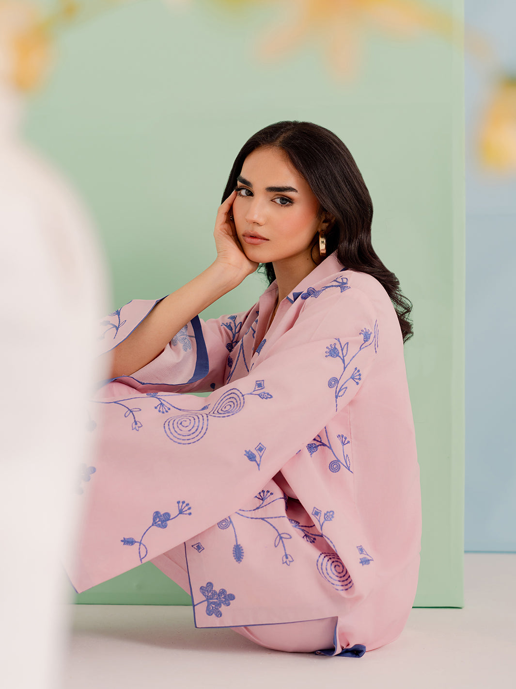 Avera - 2Pc Embroidered Co-ords Cotton Set