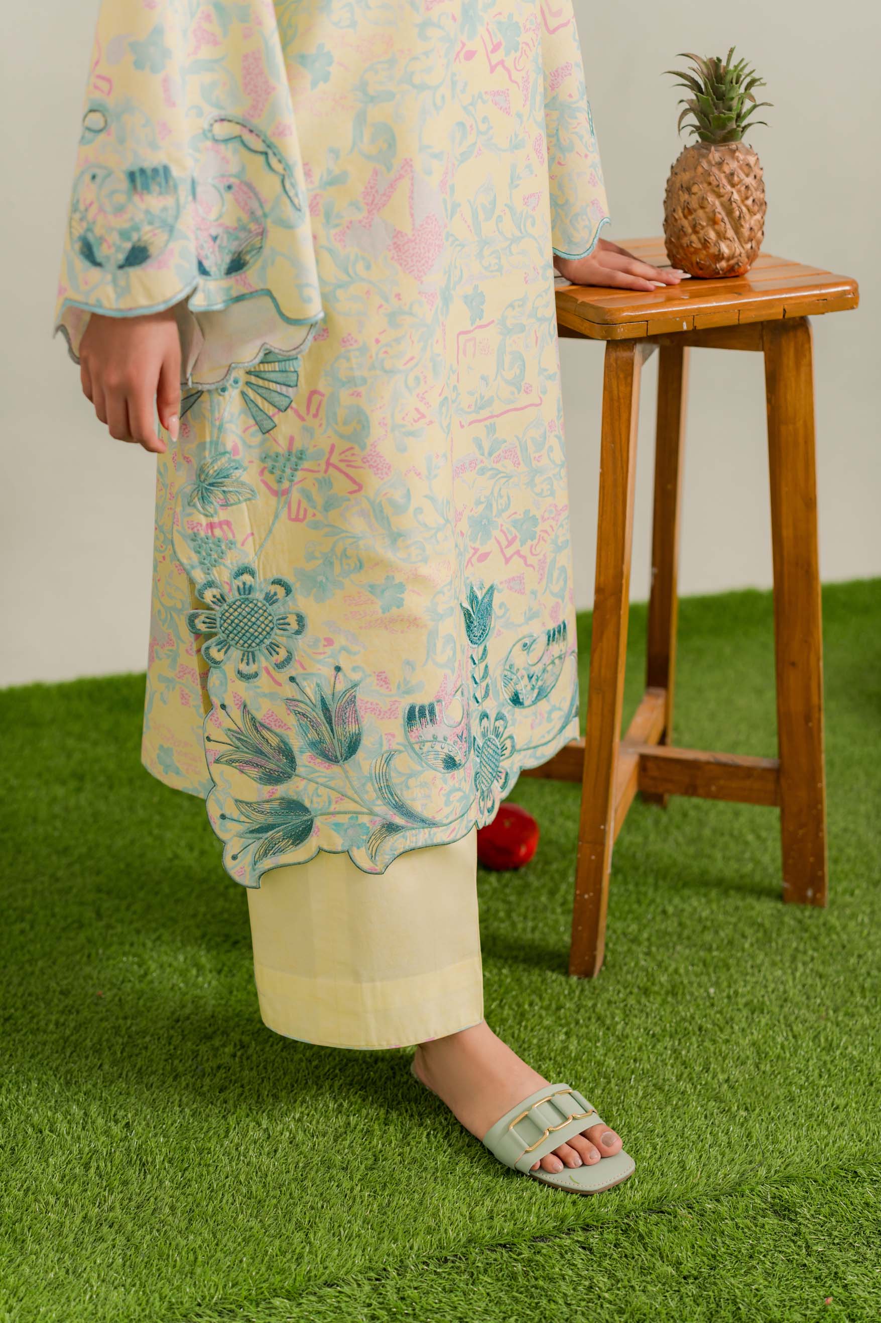 Sorbeto - 3Pc Printkari Suit