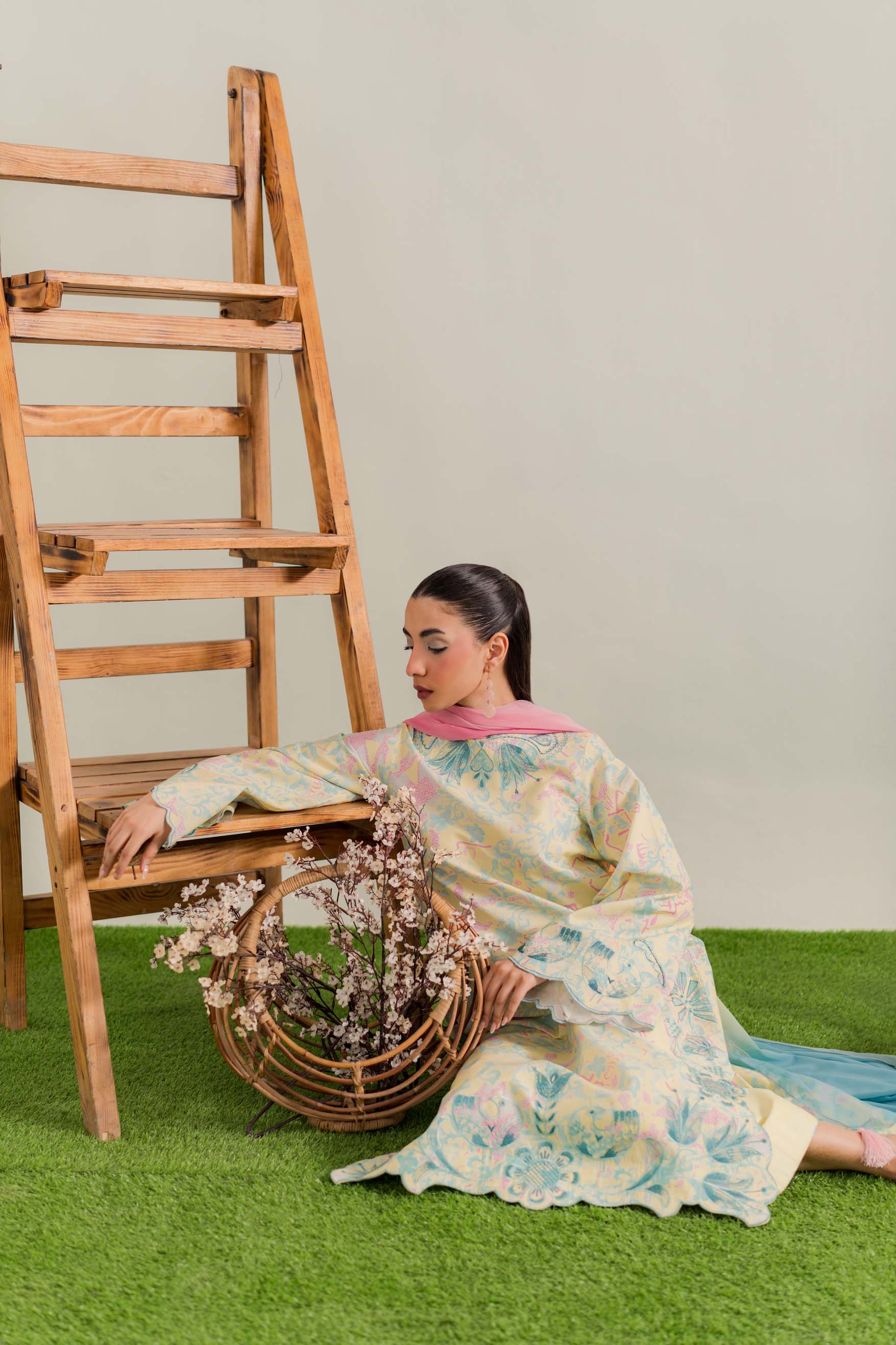 Sorbeto - 3Pc Printkari Suit