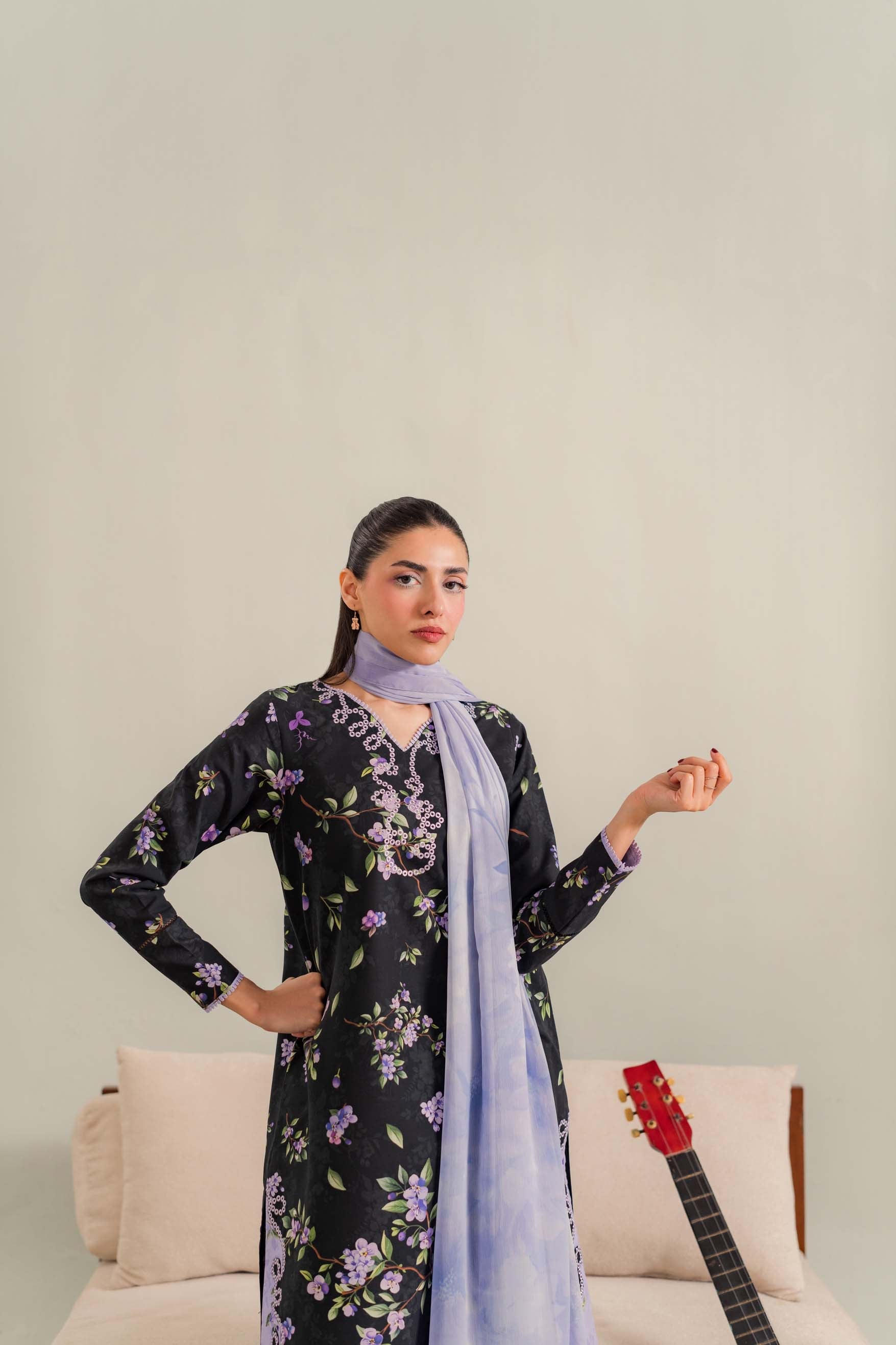 Opaline - 3Pc Printkari Suit