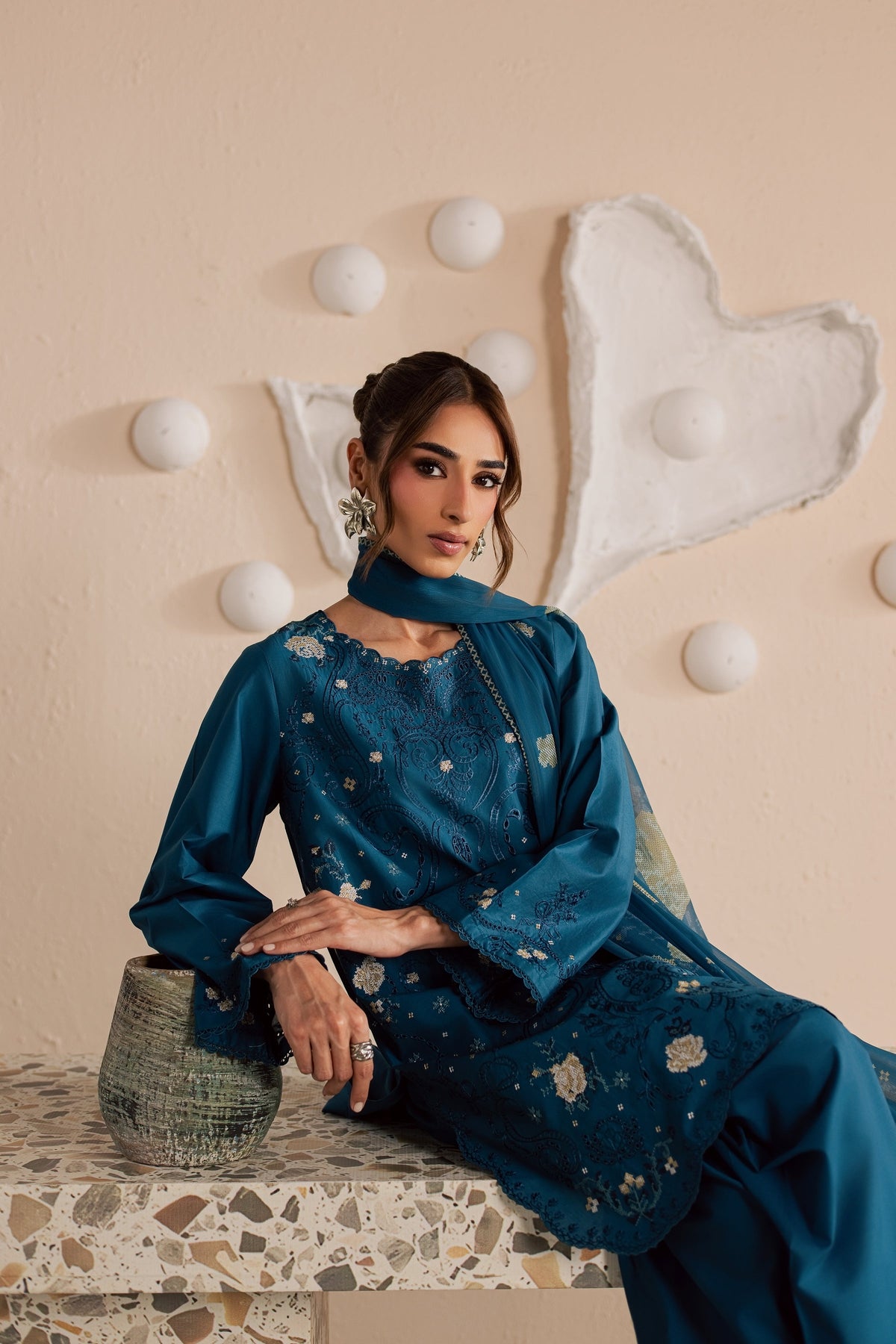 Krypt 3Pc - Embroidered Lawn Dress