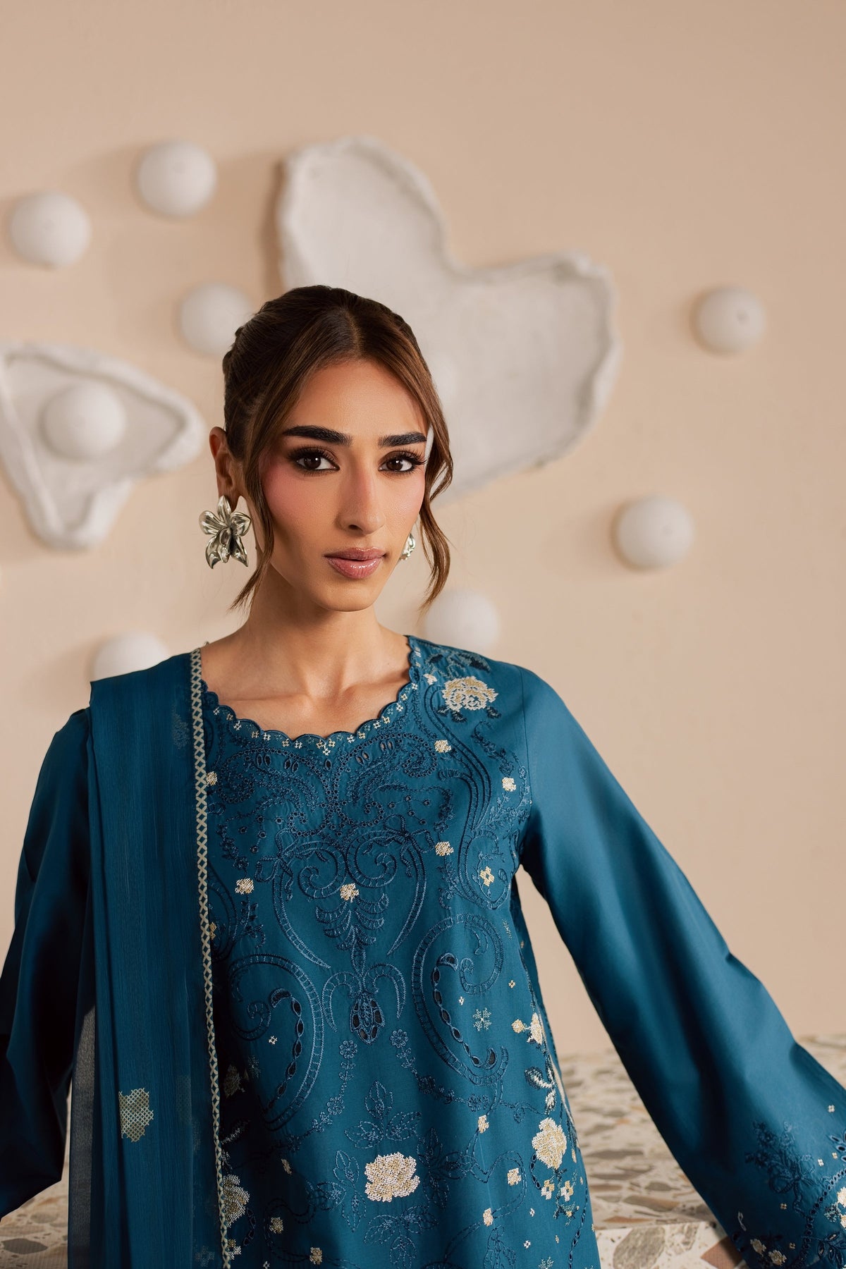 Krypt 3Pc - Embroidered Lawn Dress