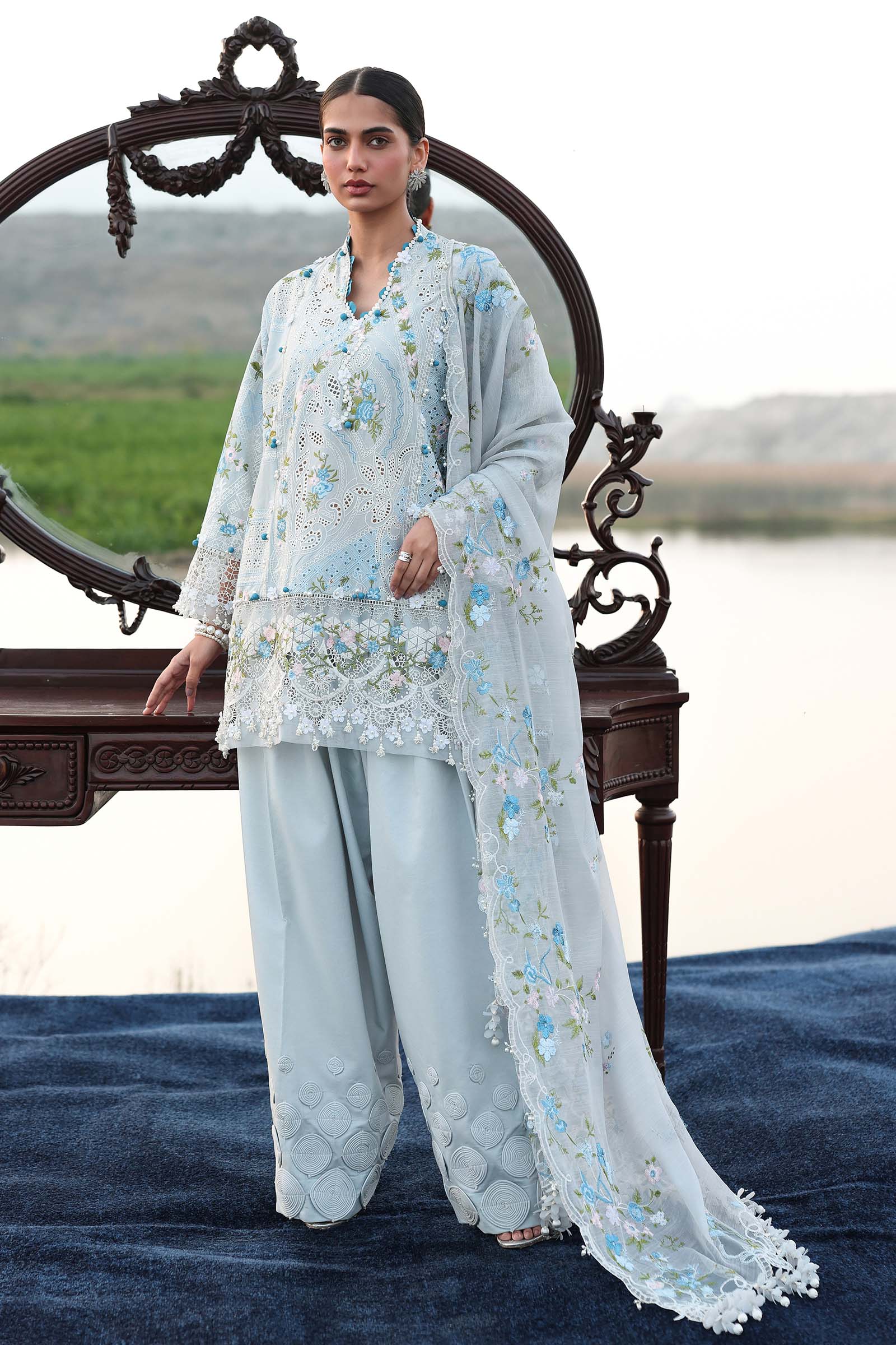 Unstitched Luxury Lawn Suit