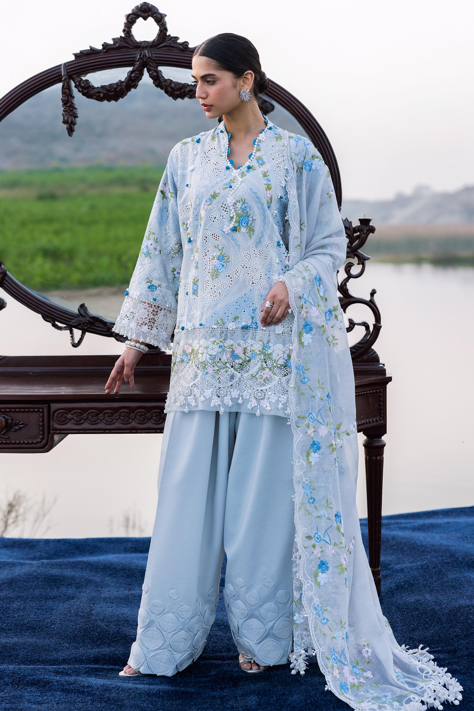 Unstitched Luxury Lawn Suit