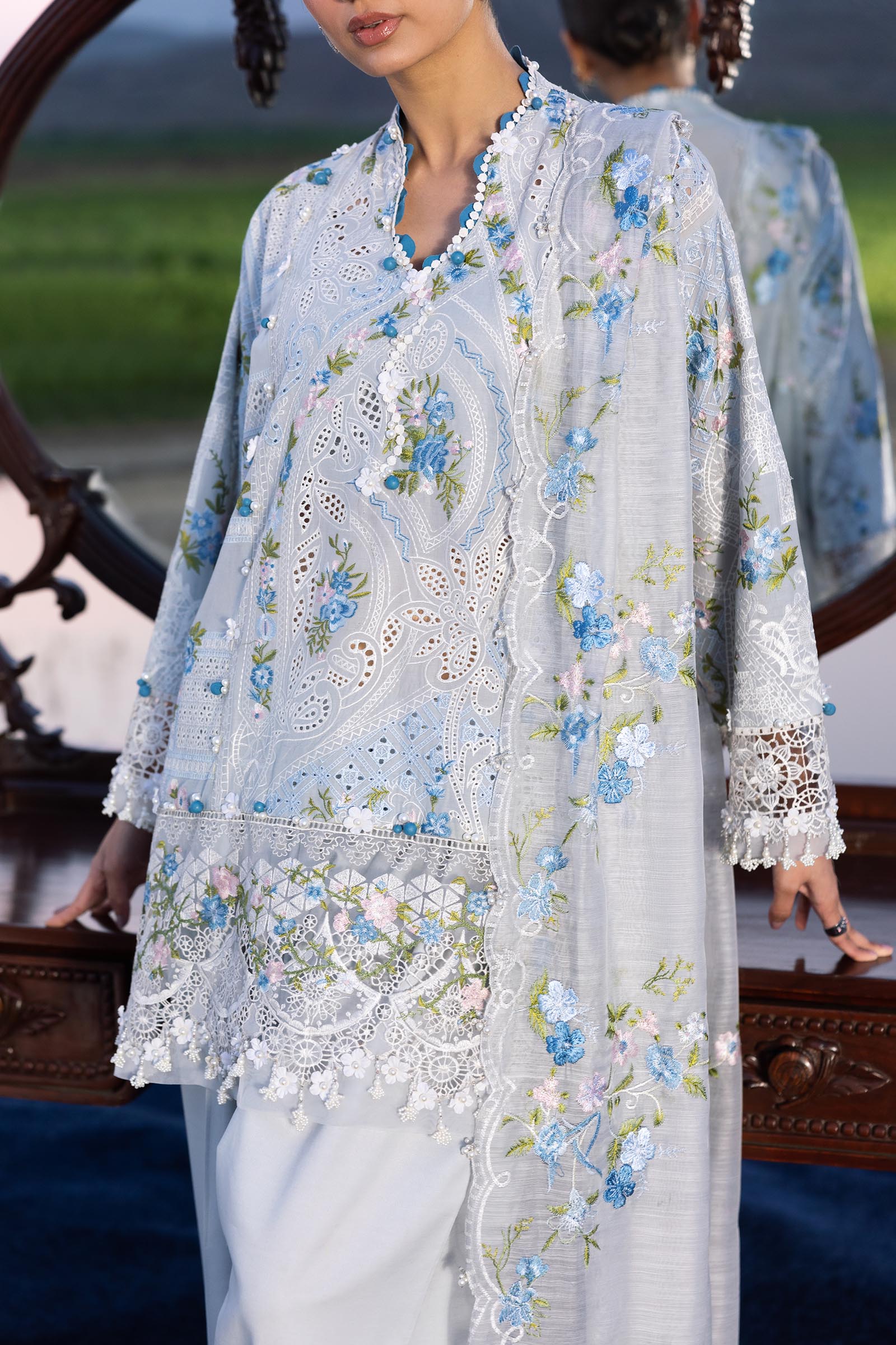 Unstitched Luxury Lawn Suit