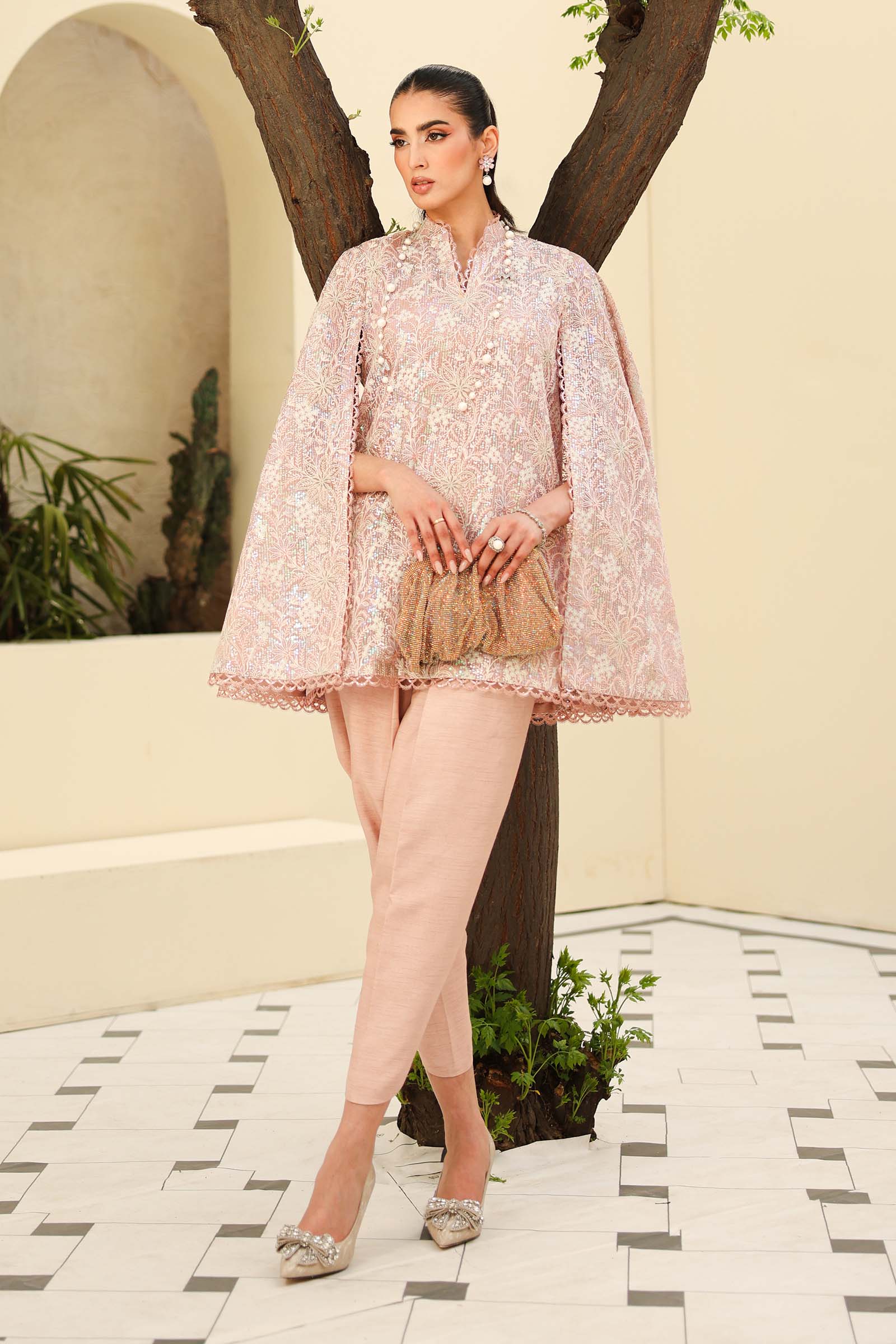 Embroidered Net Fabric (2Pcs) | LF-802