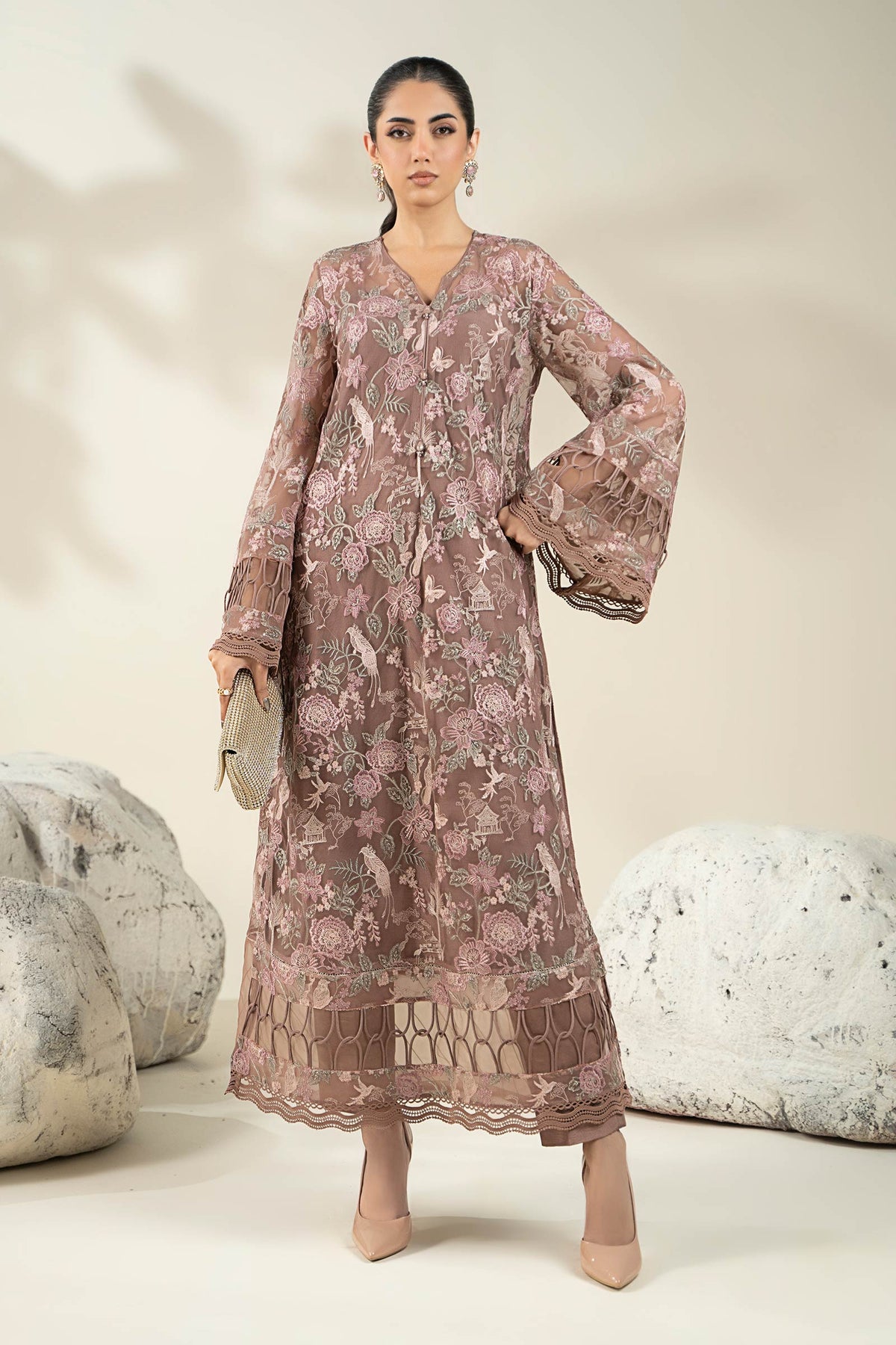 Embroidered Net Fabric (1Pc) | LF-901